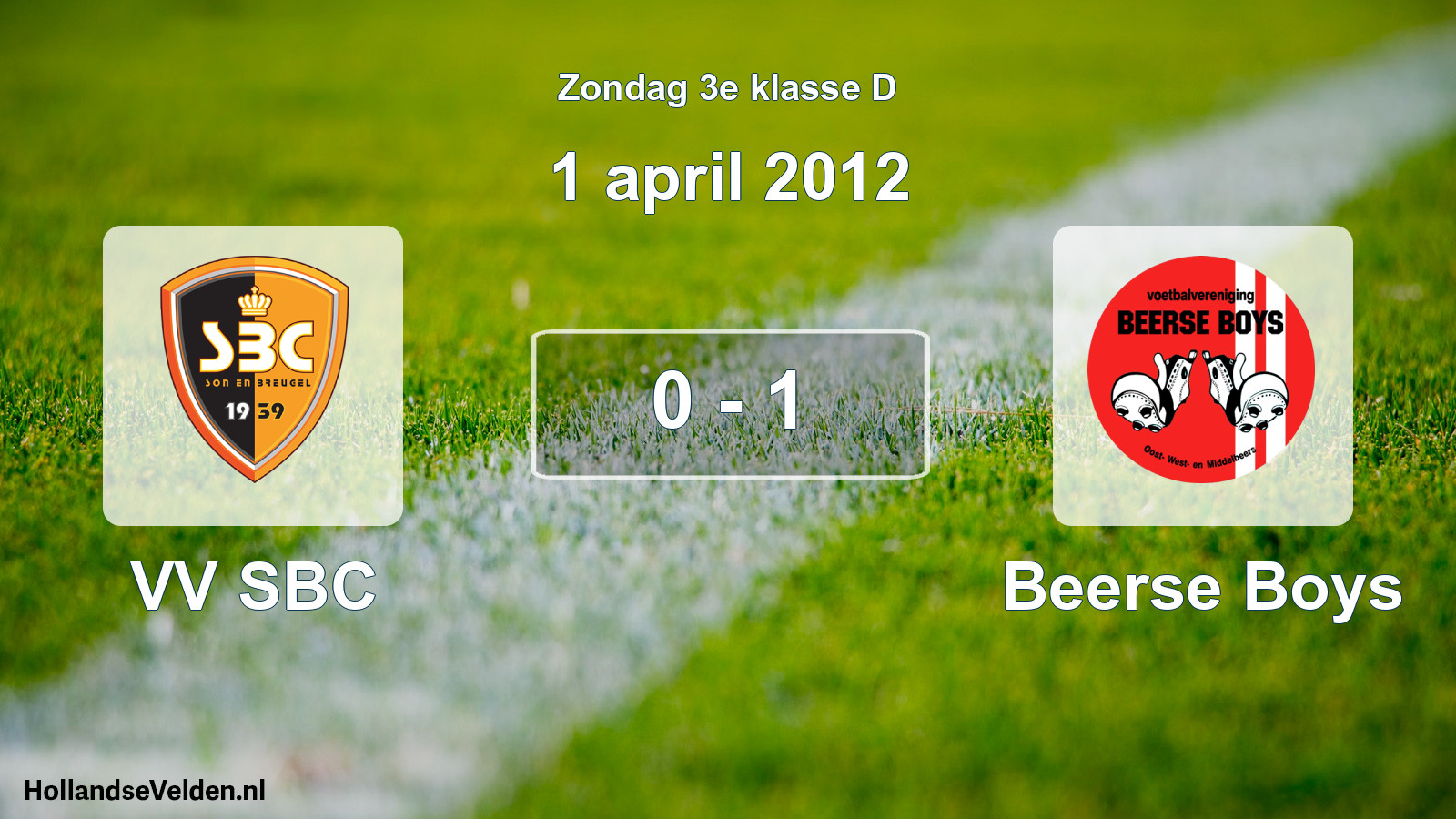 Total number of matches played: VV SBC - Beerse Boys 0 - 1 (1 April 2012)