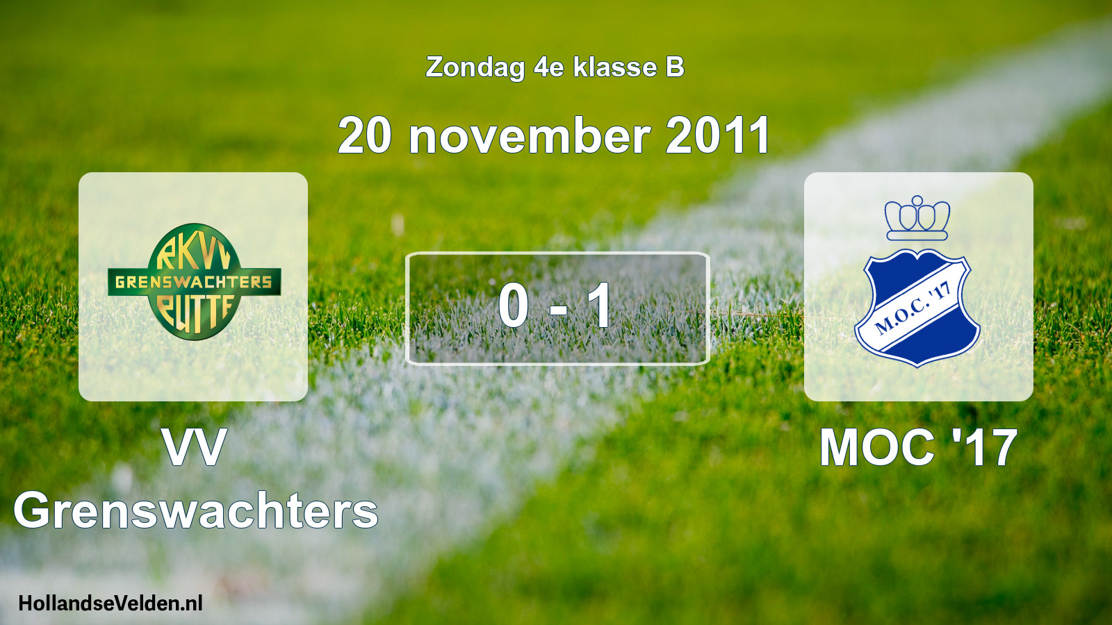 Total number of matches played: VV Grenswachters - MOC '17 0 - 1 (20 November 2011)