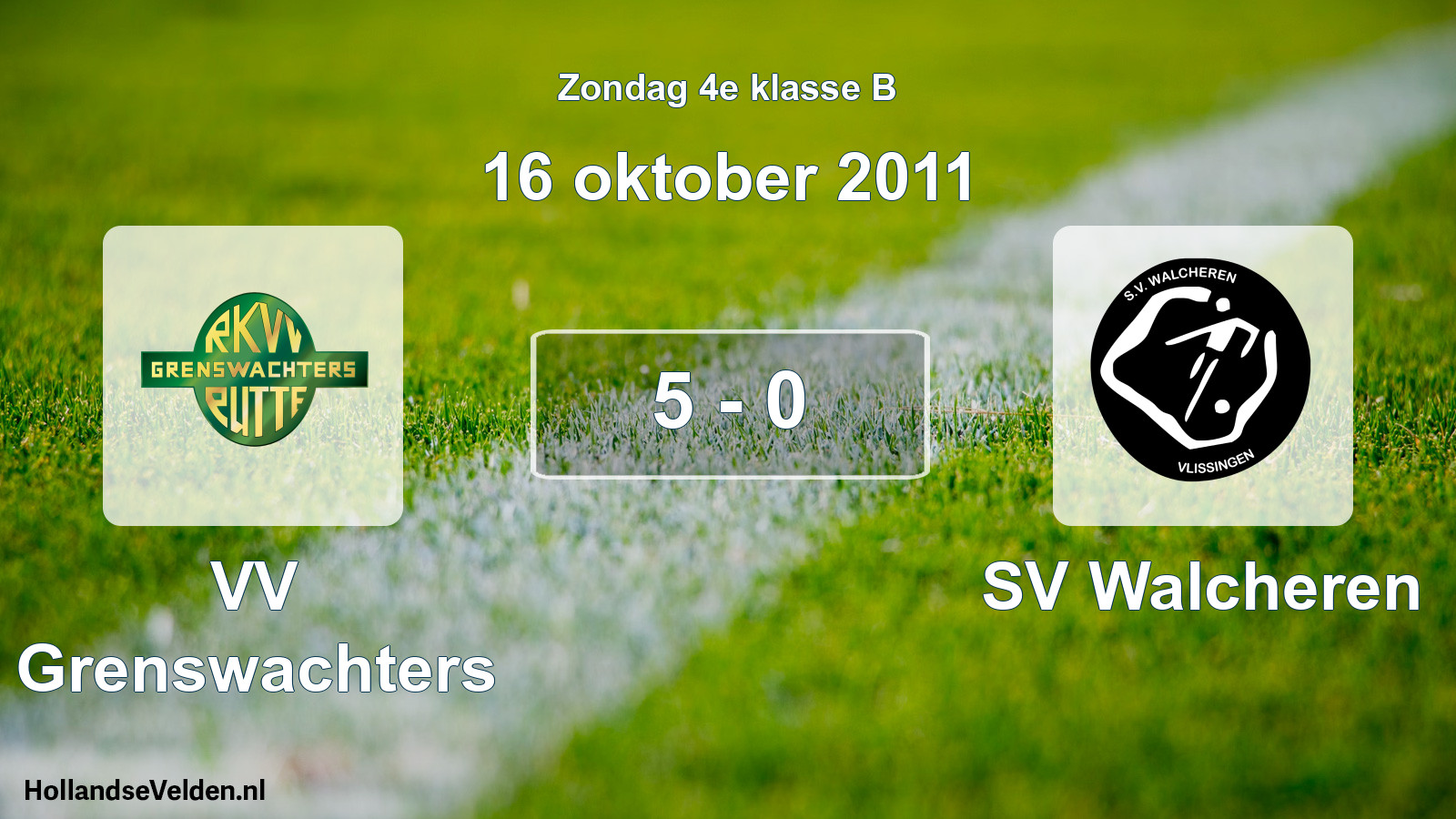 Total number of matches played: VV Grenswachters - SV Walcheren 5 - 0 (16 October 2011)