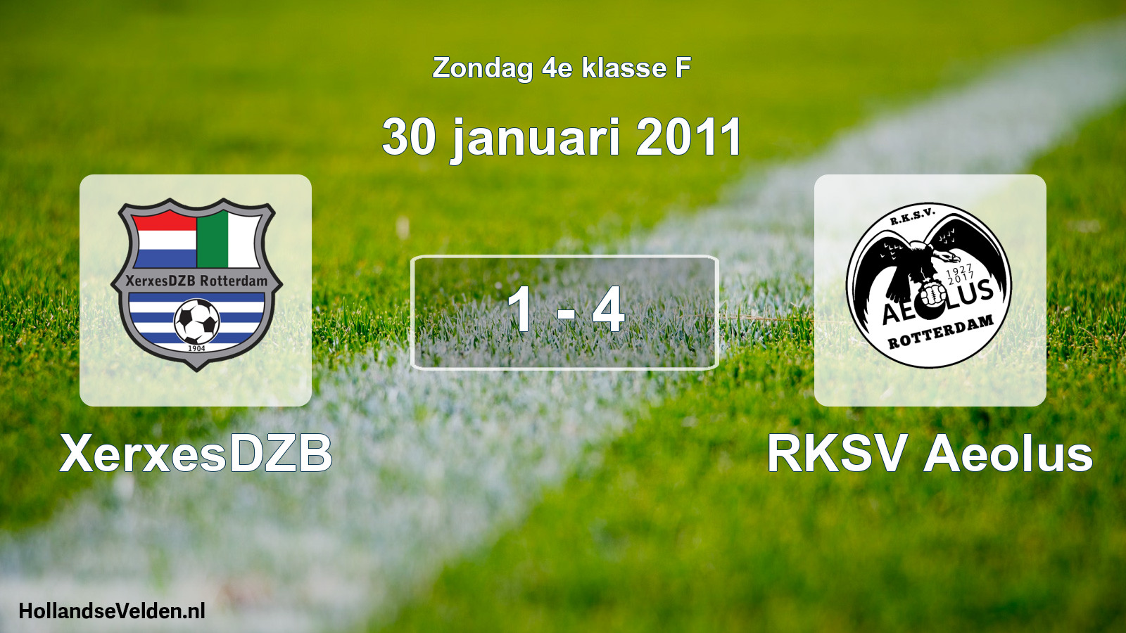 Total number of matches played: XerxesDZB - RKSV Aeolus 1 - 4 (30 January 2011)
