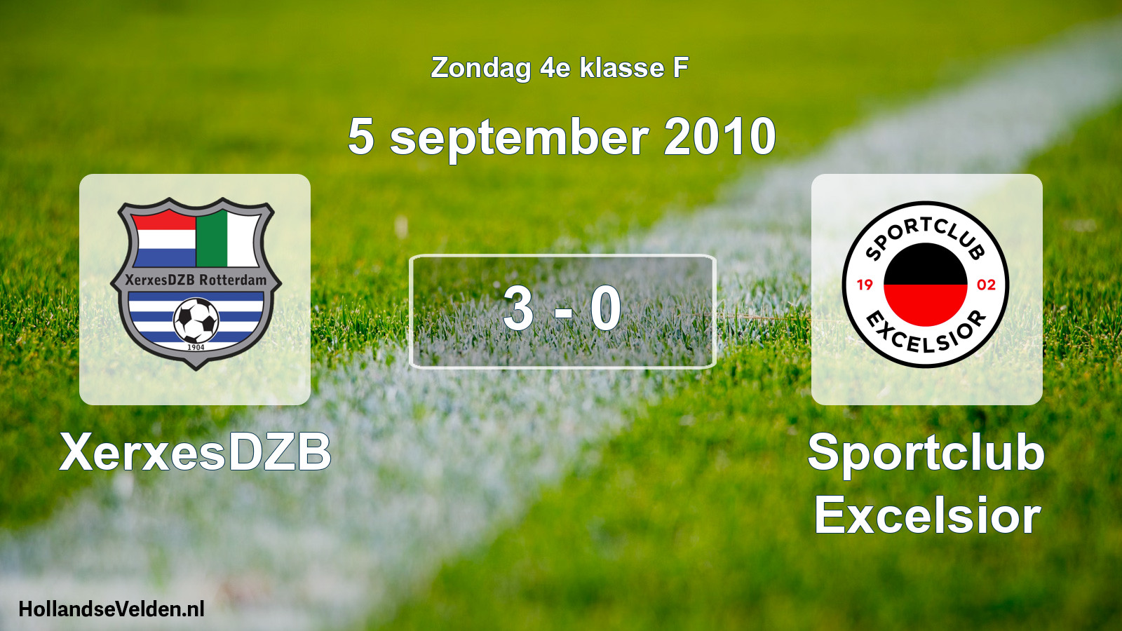 Total number of matches played: XerxesDZB - Sportclub Excelsior 3 - 0 (5 September 2010)