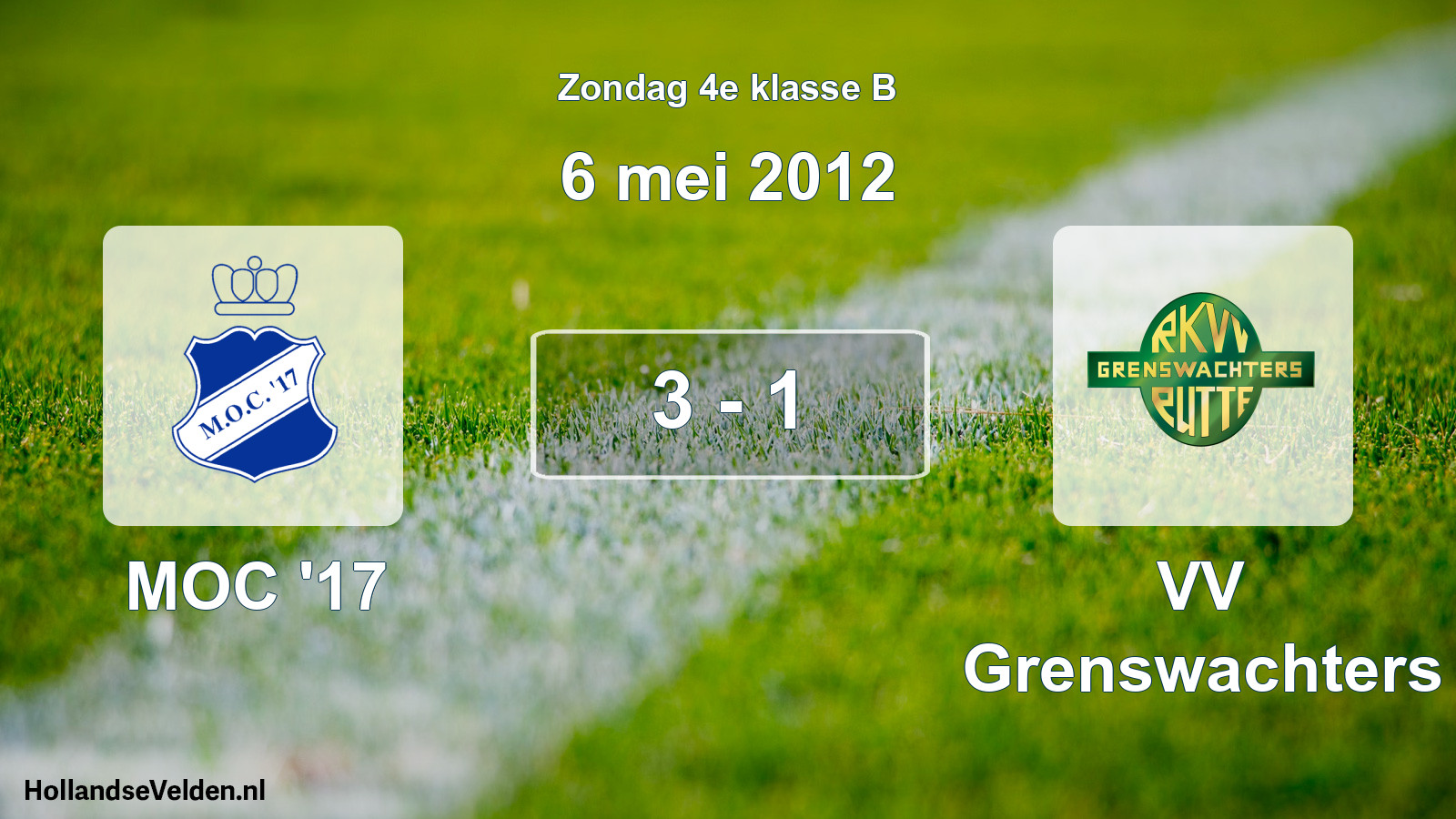 Total number of matches played: MOC '17 - VV Grenswachters 3 - 1 (6 May 2012)