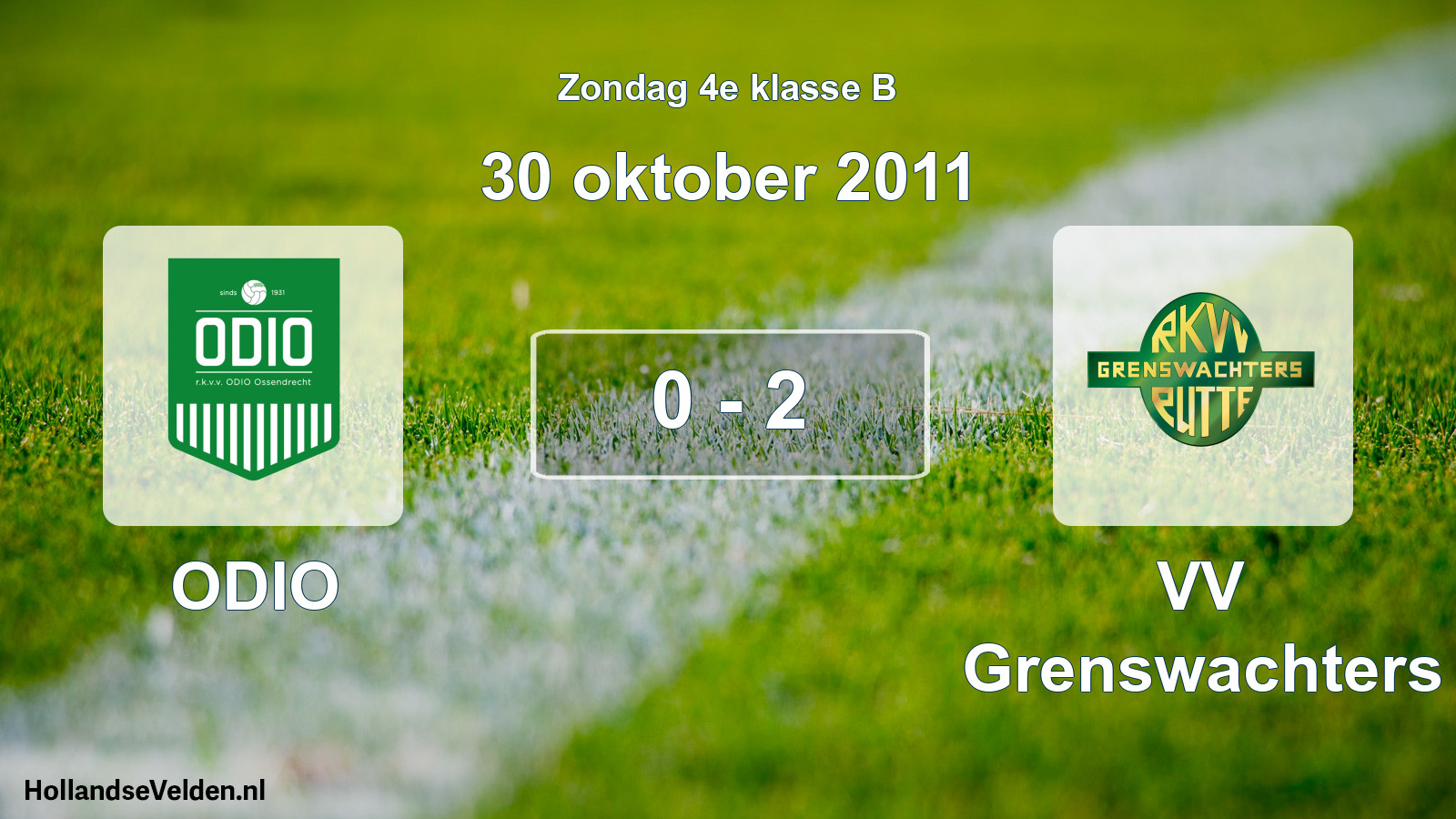 Total number of matches played: ODIO - VV Grenswachters 0 - 2 (30 October 2011)