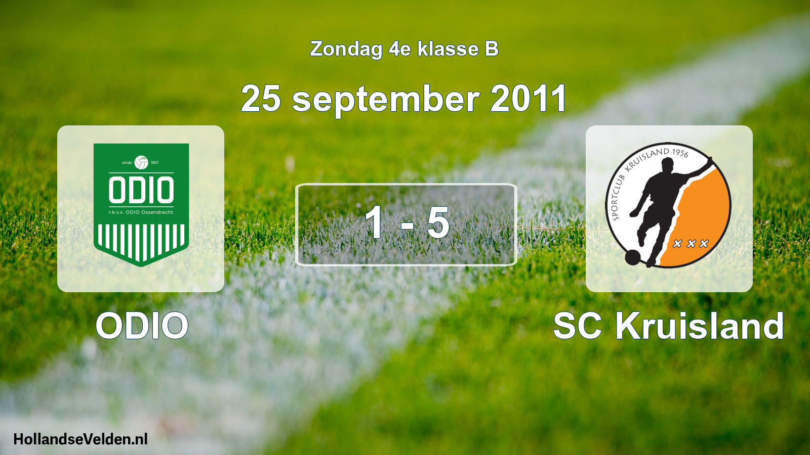 Total number of matches played: ODIO - SC Kruisland 1 - 5 (25 September 2011)