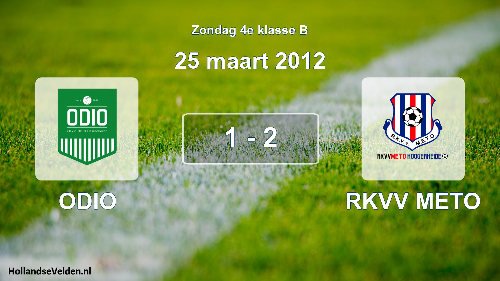 Total number of matches played: ODIO - RKVV METO 1 - 2 (25 March 2012)