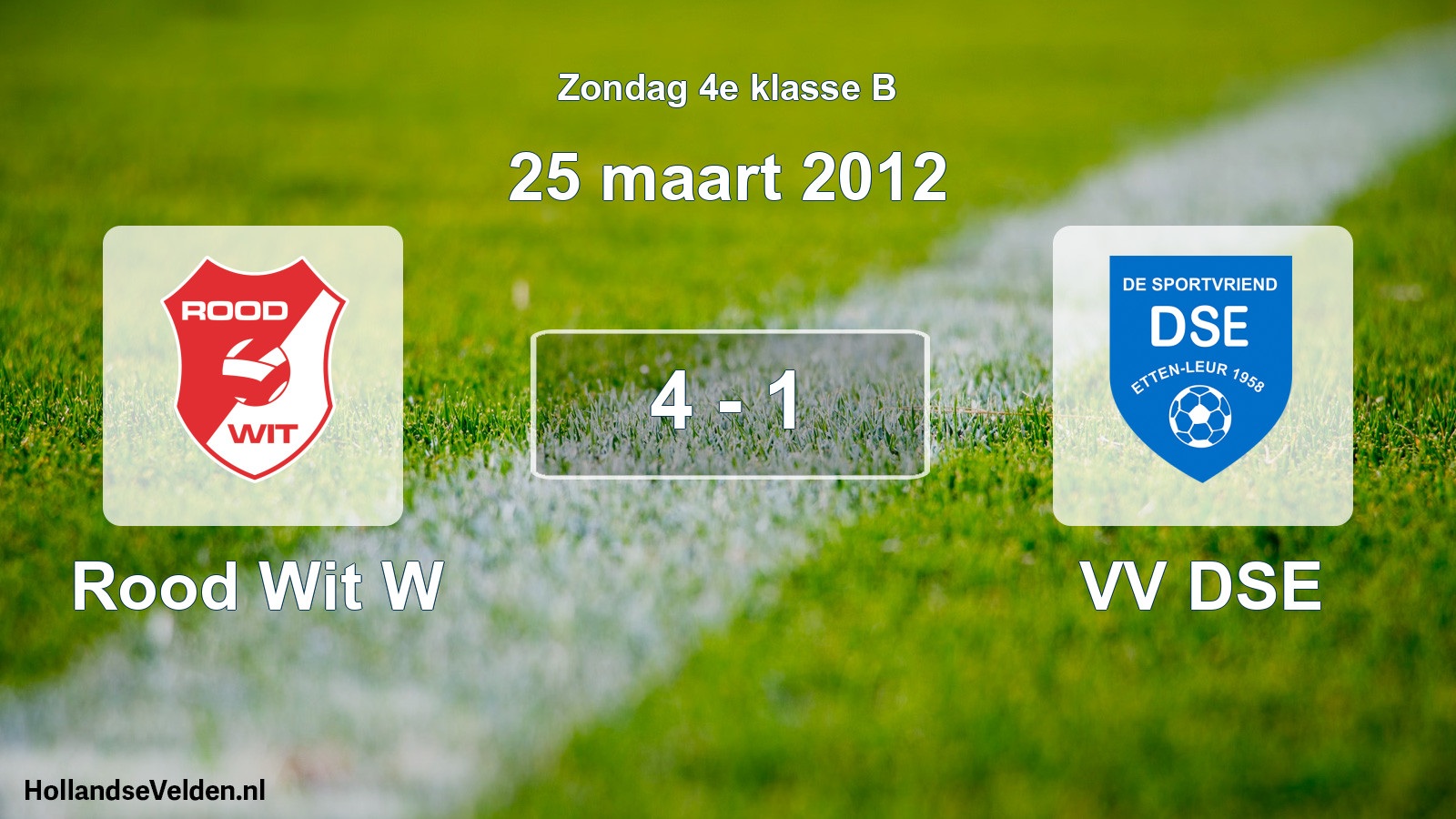 Total number of matches played: Rood Wit W - VV DSE 4 - 1 (25 March 2012)
