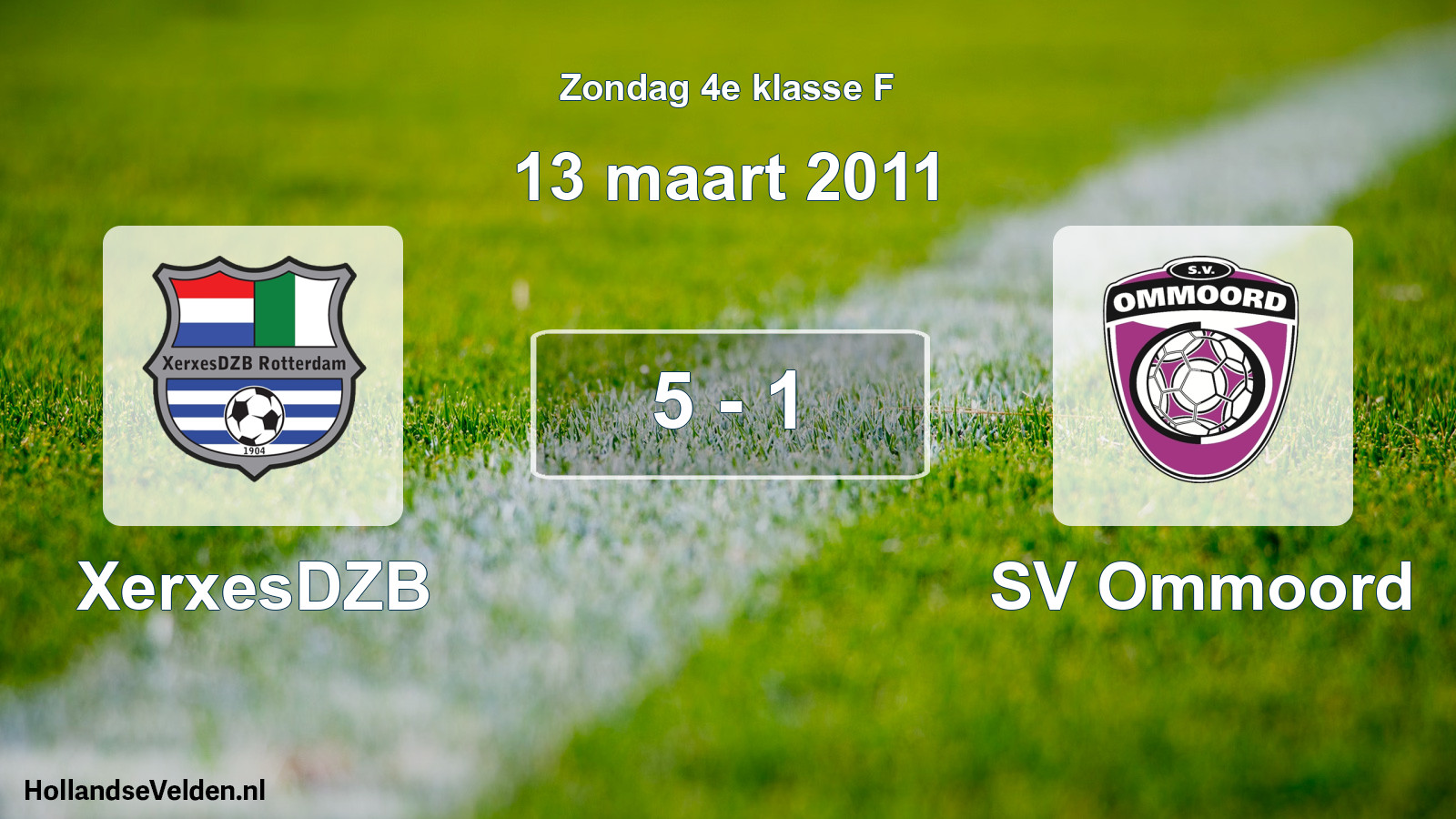 Total number of matches played: XerxesDZB - SV Ommoord 5 - 1 (13 March 2011)