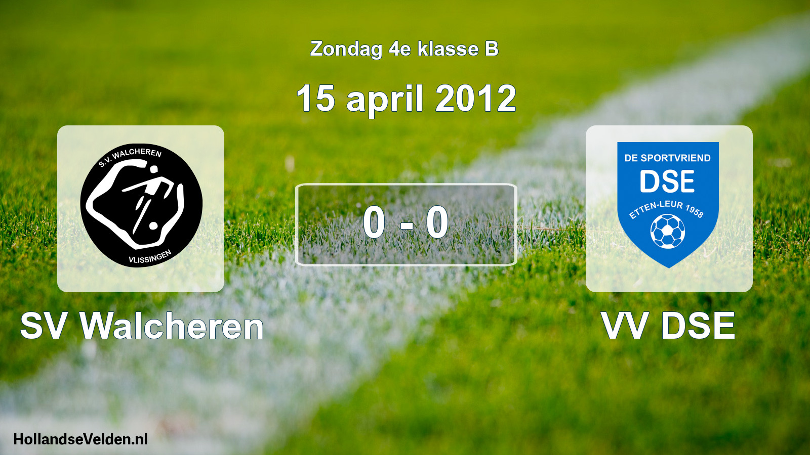 Total number of matches played: SV Walcheren - VV DSE 0 - 0 (15 April 2012)