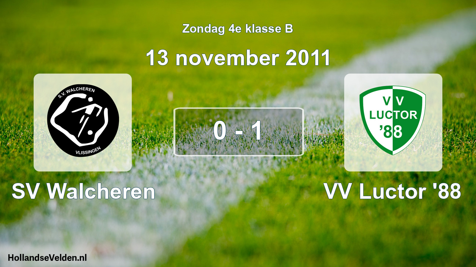 Total number of matches played: SV Walcheren - VV Luctor '88 0 - 1 (13 November 2011)