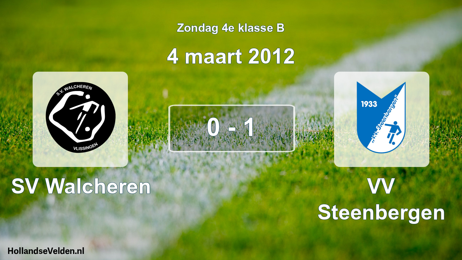 Total number of matches played: SV Walcheren - VV Steenbergen 0 - 1 (4 March 2012)