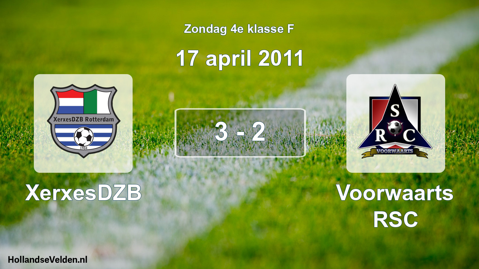 Total number of matches played: XerxesDZB - Voorwaarts RSC 3 - 2 (17 April 2011)