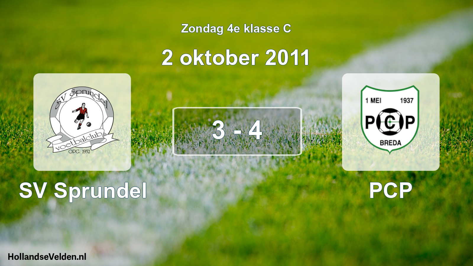 Total number of matches played: SV Sprundel - PCP 3 - 4 (2 October 2011)