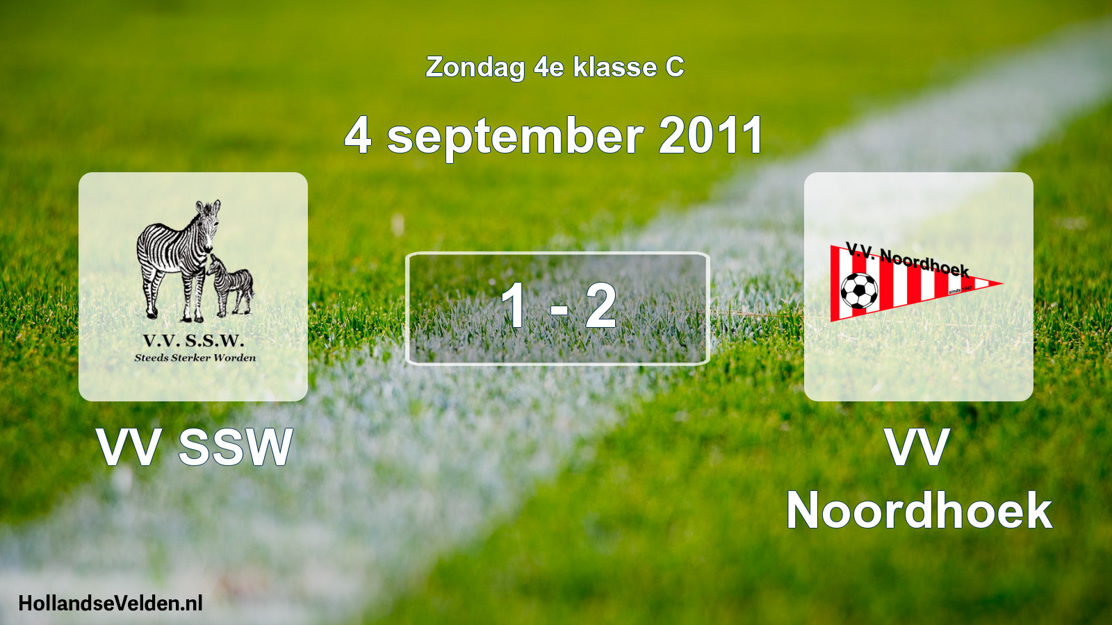 Total number of matches played: VV SSW - VV Noordhoek 1 - 2 (4 September 2011)