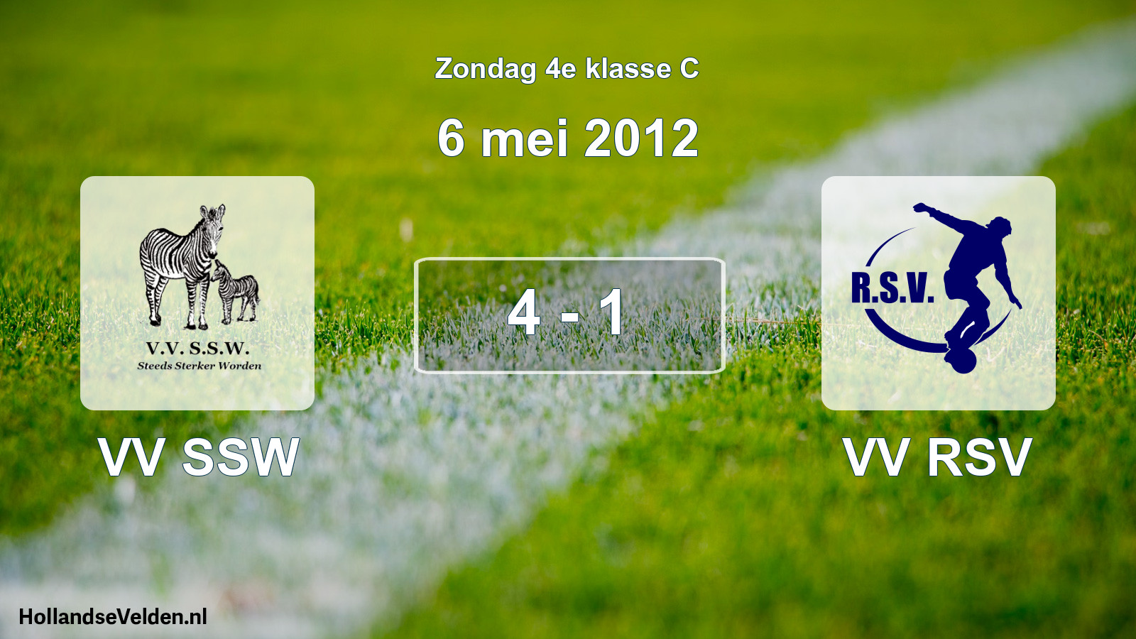 Total number of matches played: VV SSW - VV RSV 4 - 1 (6 May 2012)