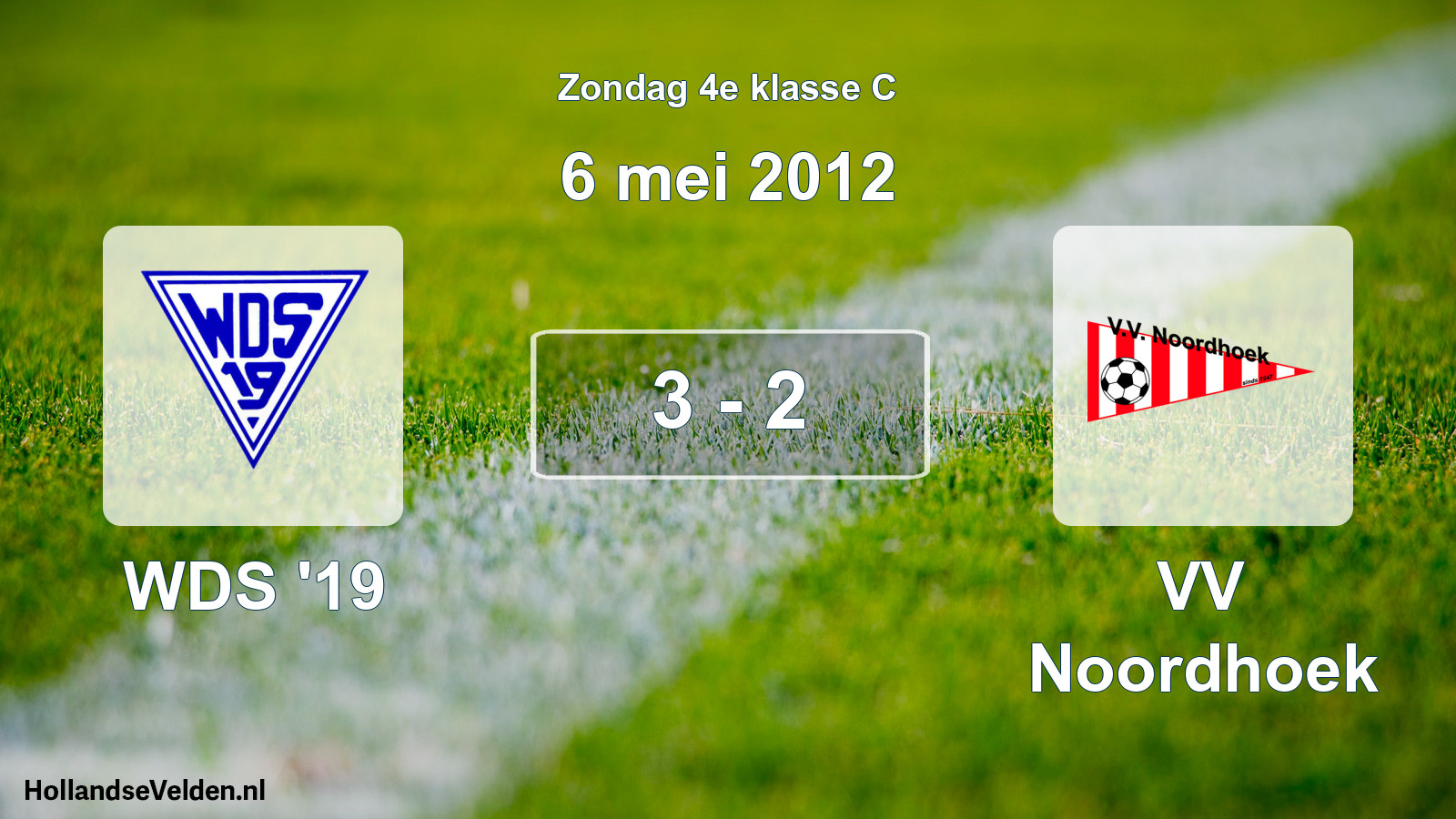 Total number of matches played: WDS '19 - VV Noordhoek 3 - 2 (6 May 2012)