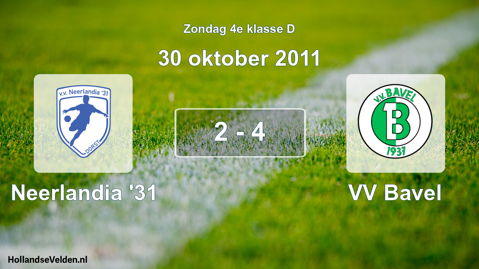 Total number of matches played: Neerlandia '31 - VV Bavel 2 - 4 (30 October 2011)