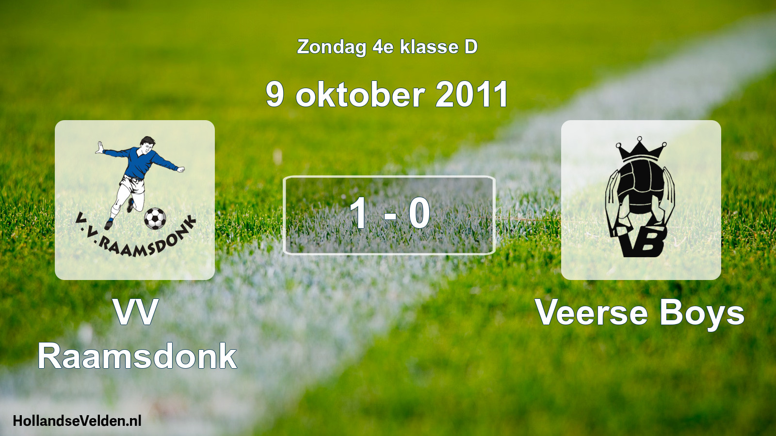 Total number of matches played: VV Raamsdonk - Veerse Boys 1 - 0 (9 October 2011)