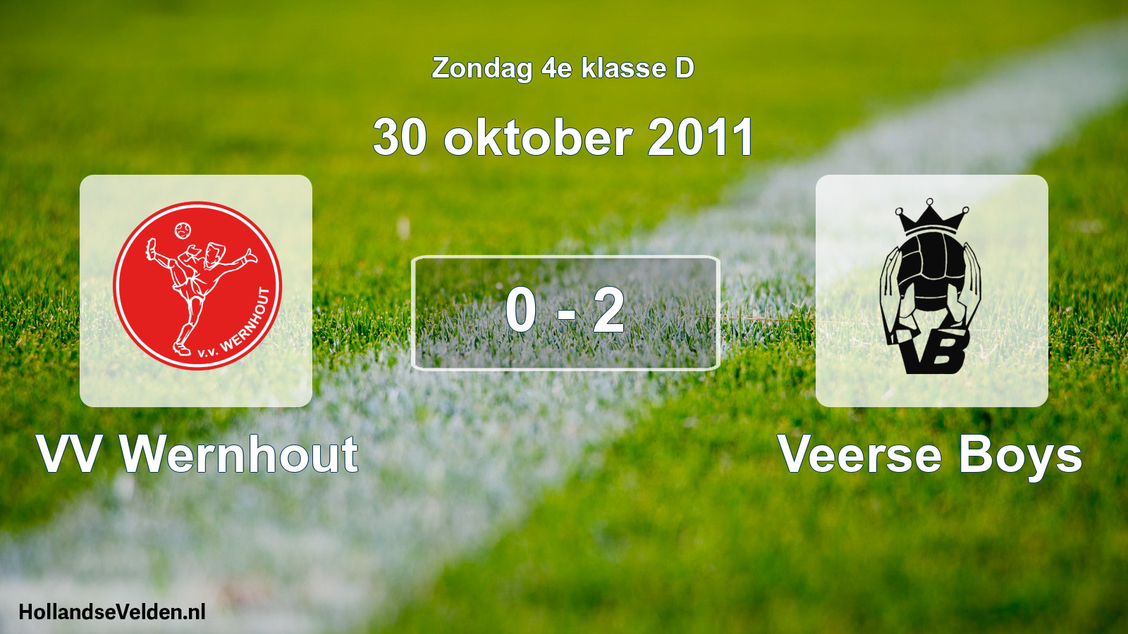 Total number of matches played: VV Wernhout - Veerse Boys 0 - 2 (30 October 2011)
