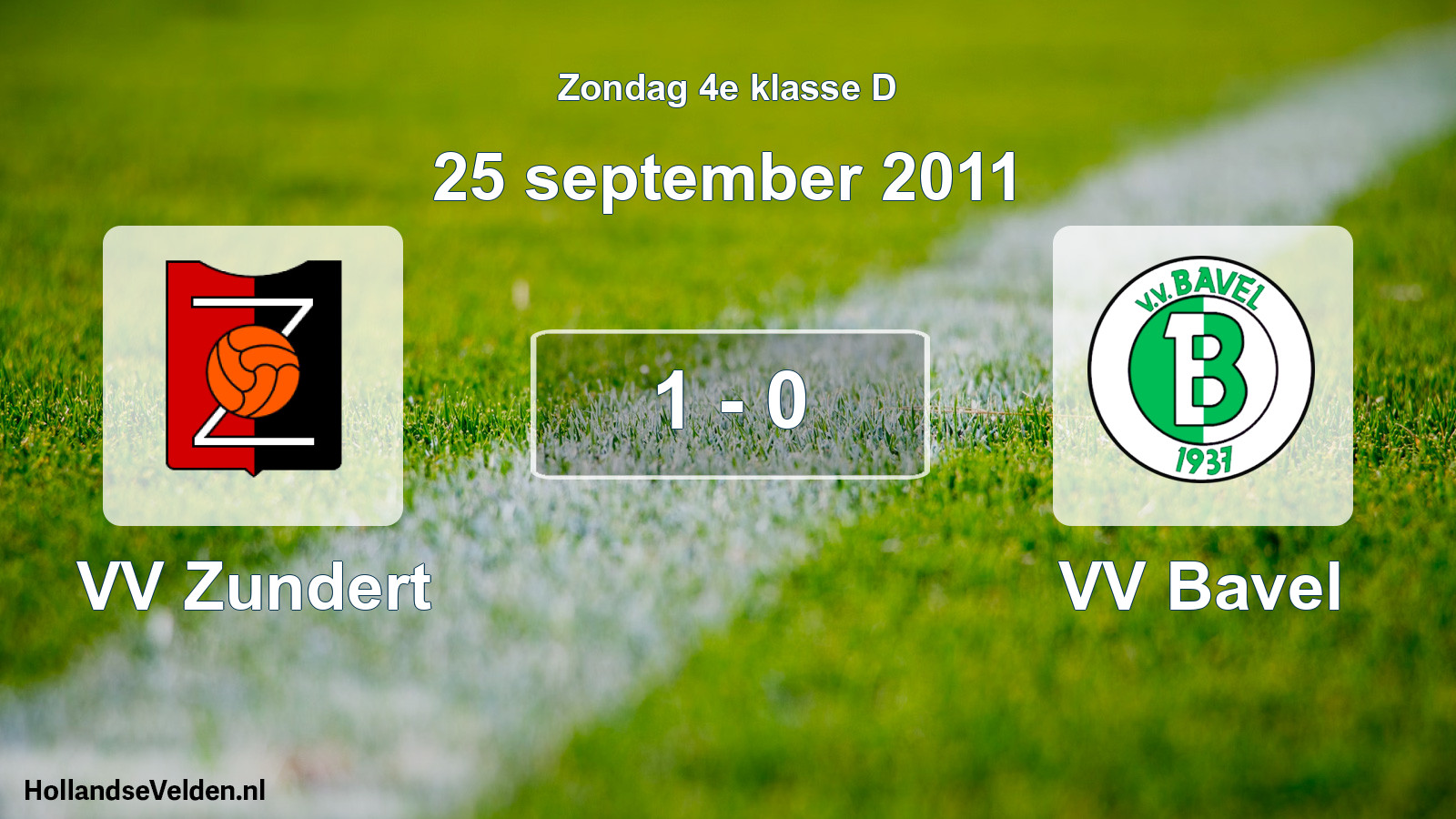 Total number of matches played: VV Zundert - VV Bavel 1 - 0 (25 September 2011)