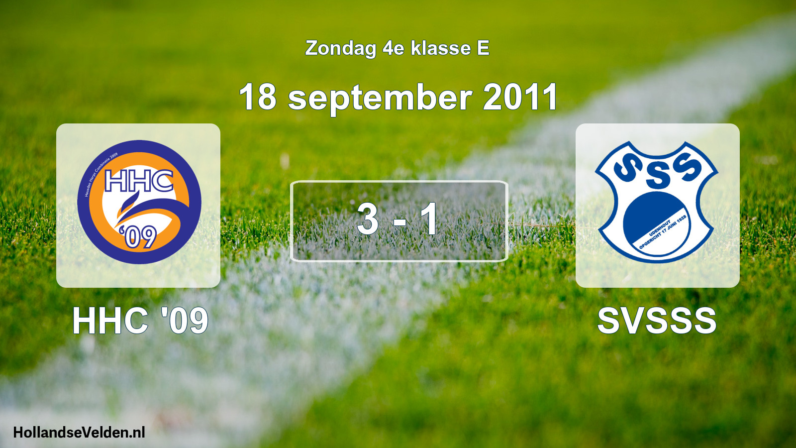 Total number of matches played: HHC '09 - SVSSS 3 - 1 (18 September 2011)