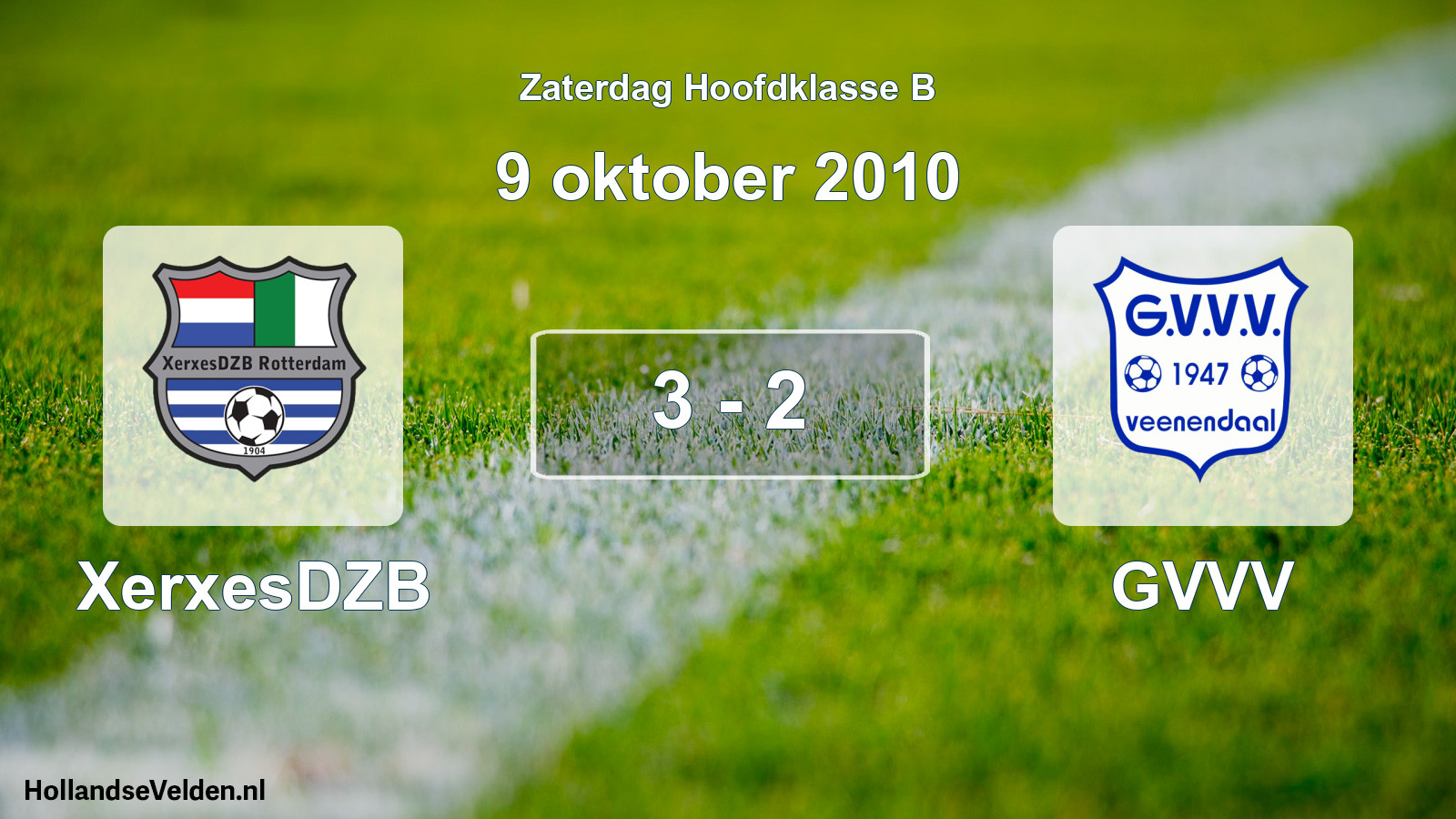 Total number of matches played: XerxesDZB - GVVV 3 - 2 (9 October 2010)