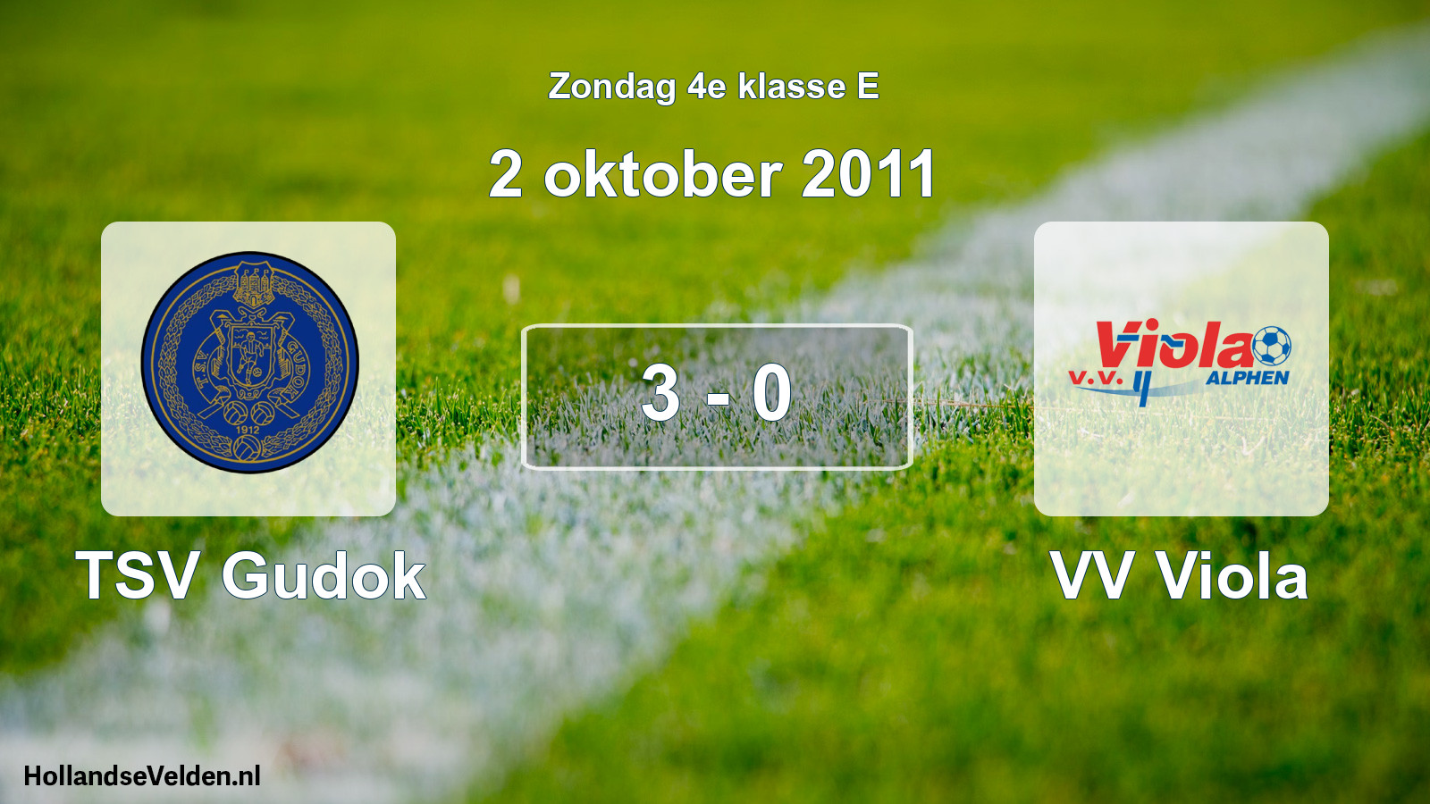 Total number of matches played: TSV Gudok - VV Viola 3 - 0 (2 October 2011)