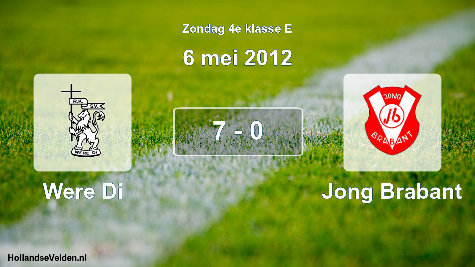 Total number of matches played: Were Di - Jong Brabant 7 - 0 (6 May 2012)