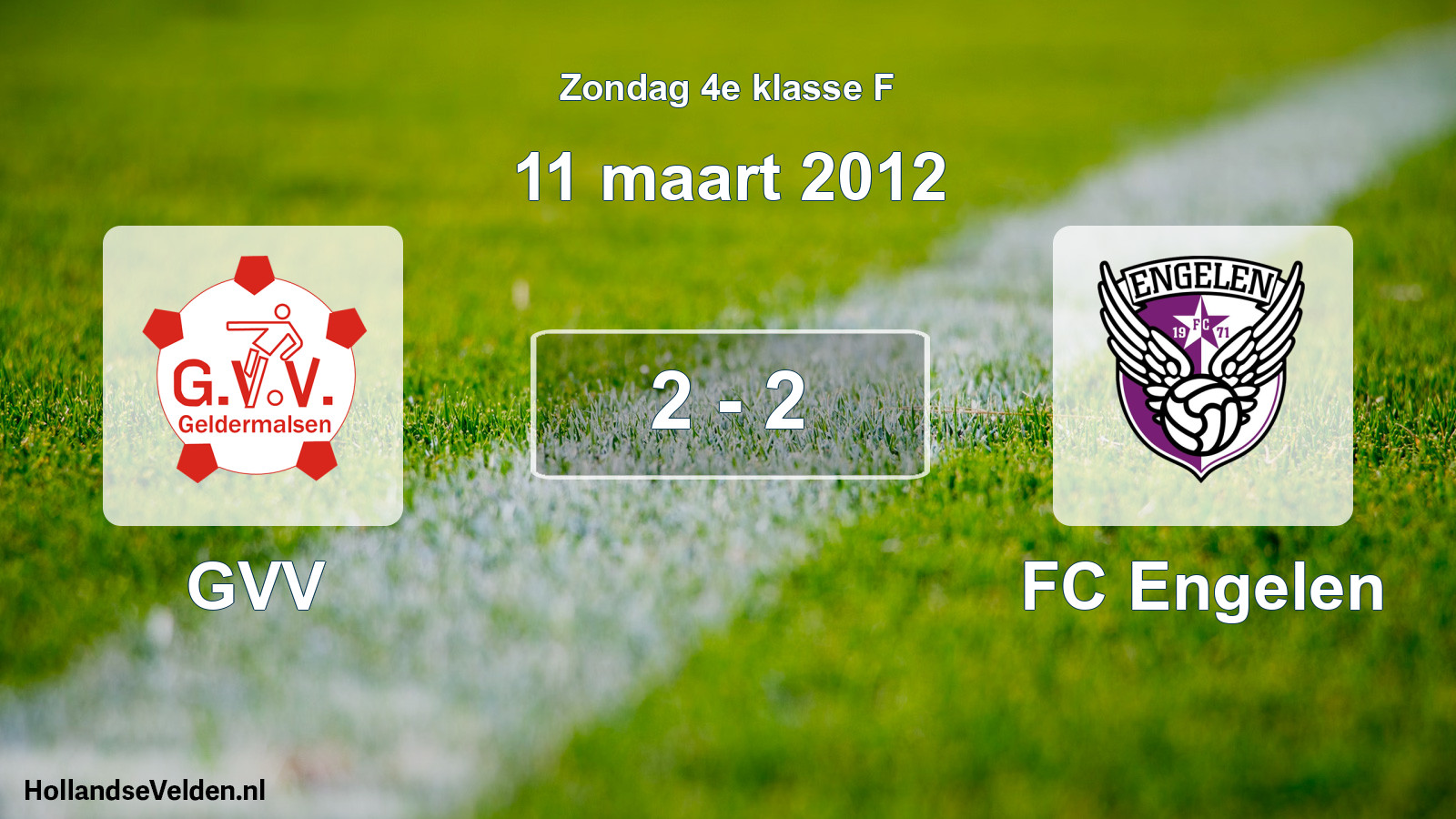 Total number of matches played: GVV - FC Engelen 2 - 2 (11 March 2012)