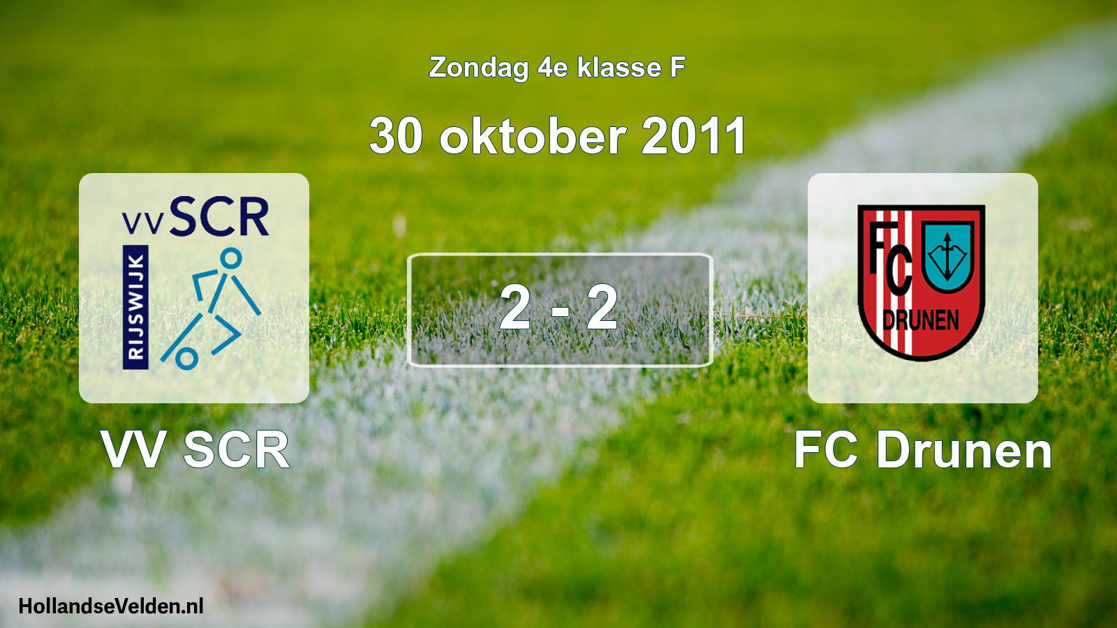 Total number of matches played: VV SCR - FC Drunen 2 - 2 (30 October 2011)