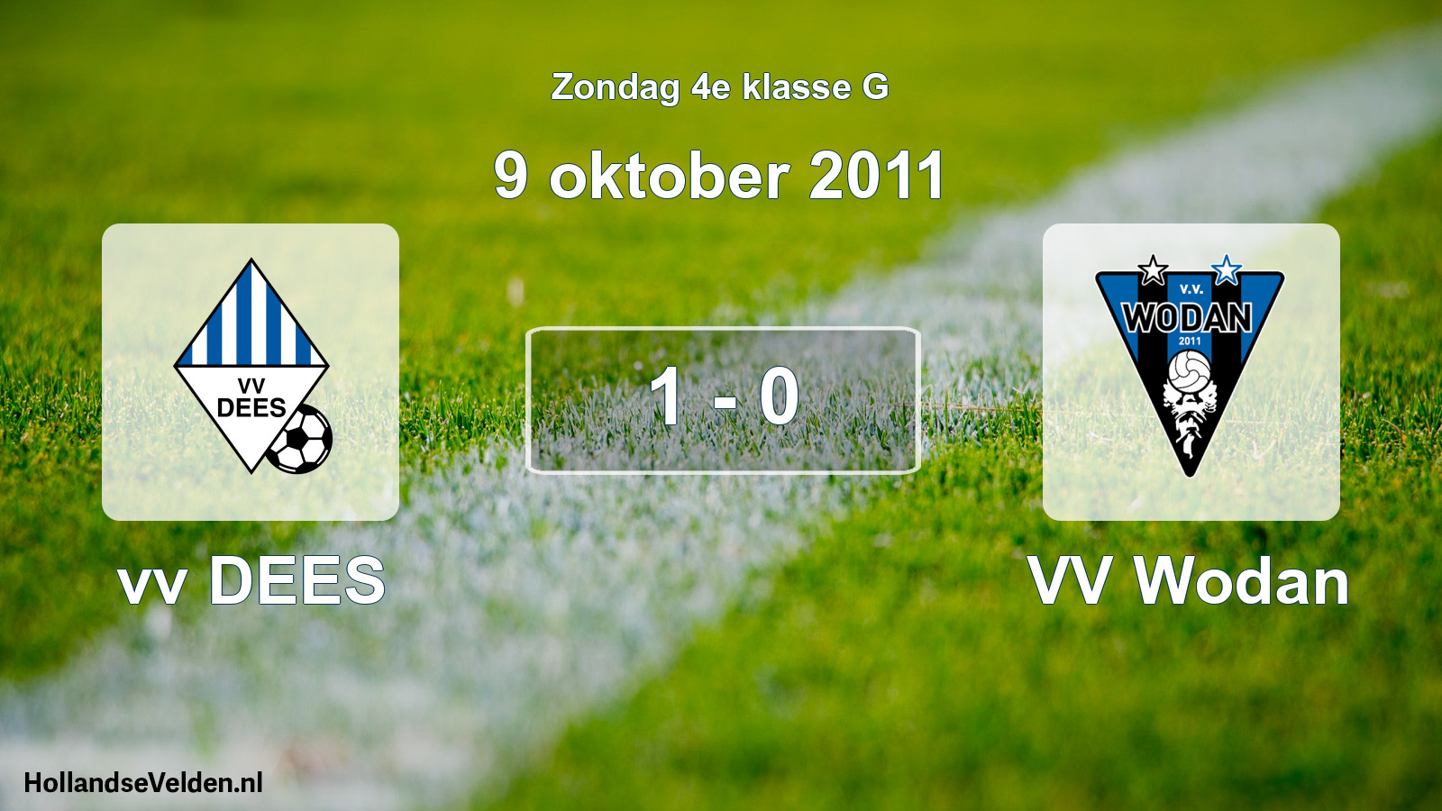 Total number of matches played: vv DEES - VV Wodan 1 - 0 (9 October 2011)