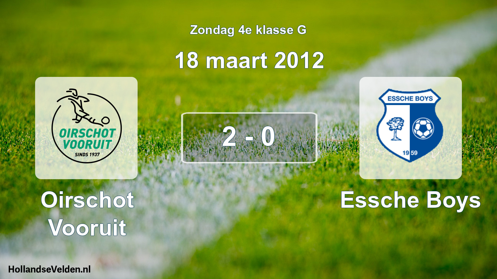 Total number of matches played: Oirschot Vooruit - Essche Boys 2 - 0 (18 March 2012)