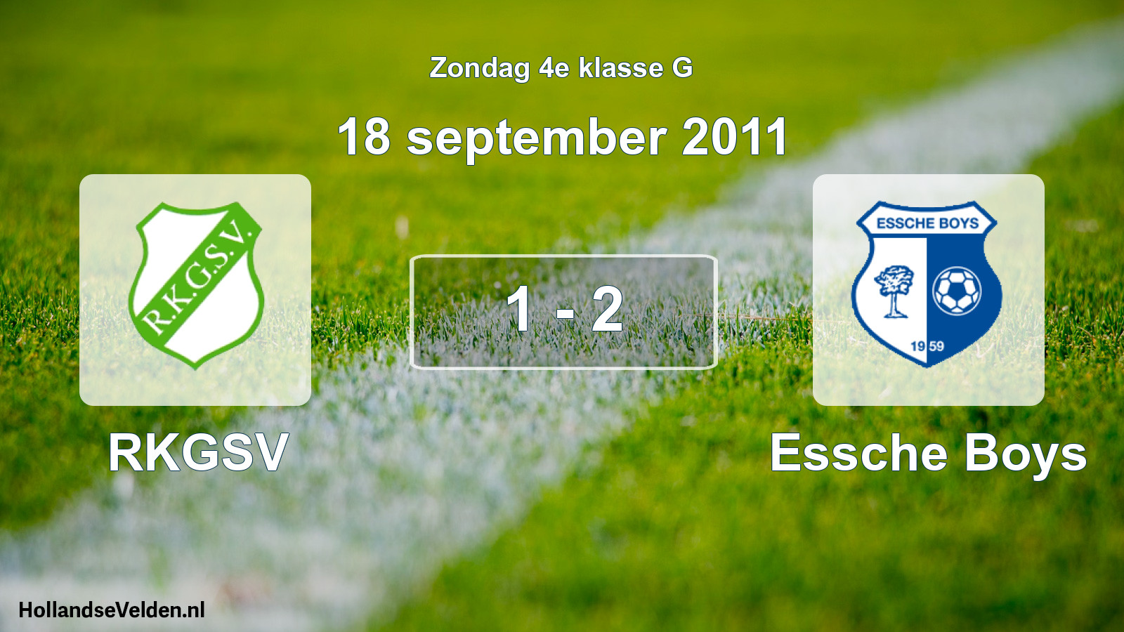 Total number of matches played: RKGSV - Essche Boys 1 - 2 (18 September 2011)