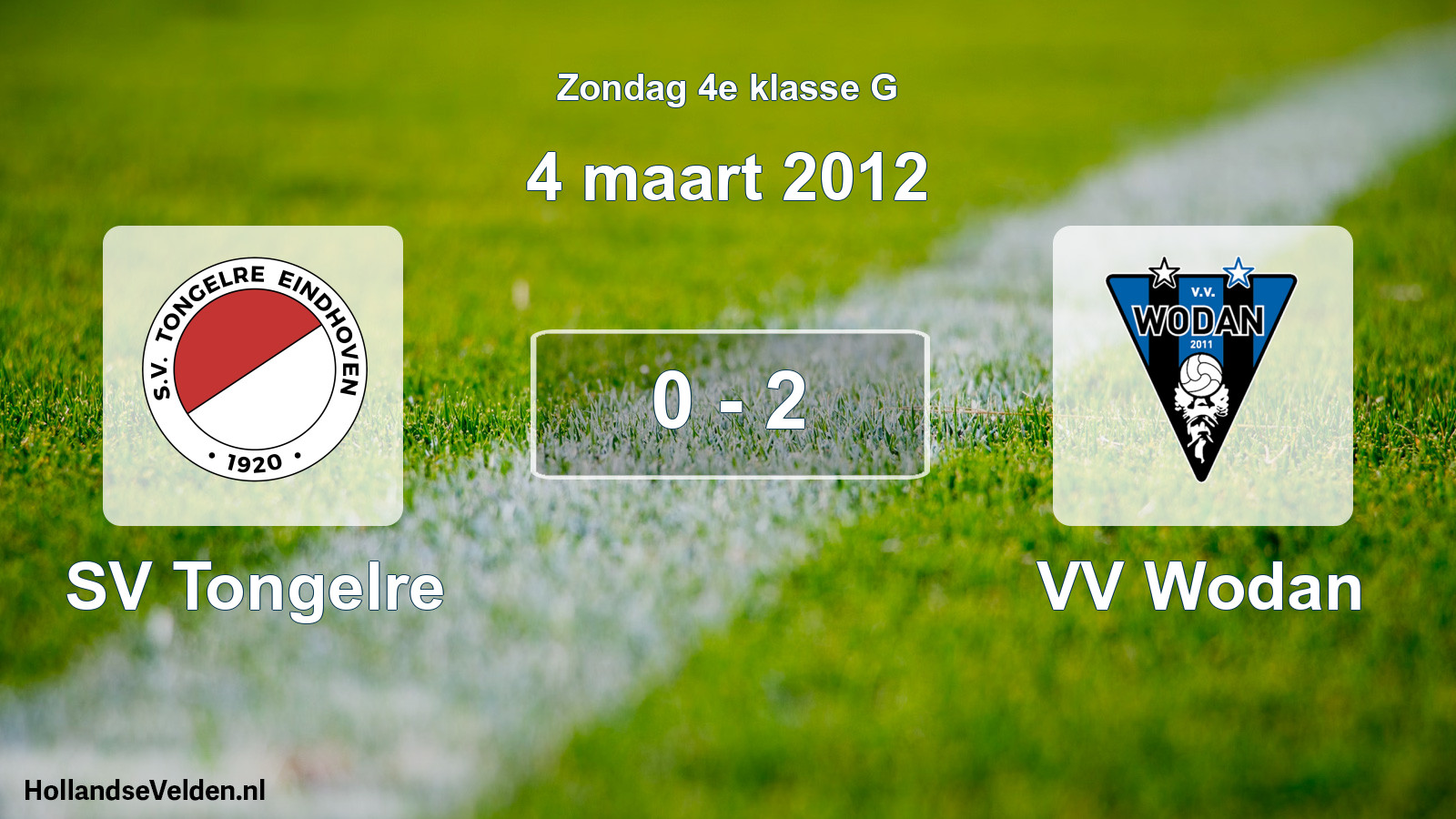 Total number of matches played: SV Tongelre - VV Wodan 0 - 2 (4 March 2012)