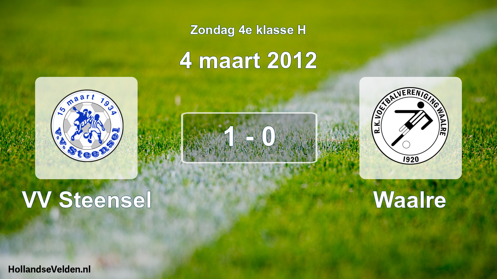 Total number of matches played: VV Steensel - Waalre 1 - 0 (4 March 2012)