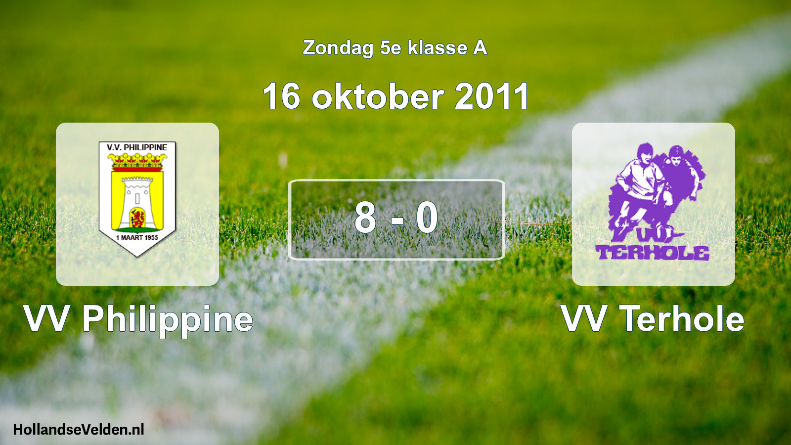 Total number of matches played: VV Philippine - VV Terhole 8 - 0 (16 October 2011)