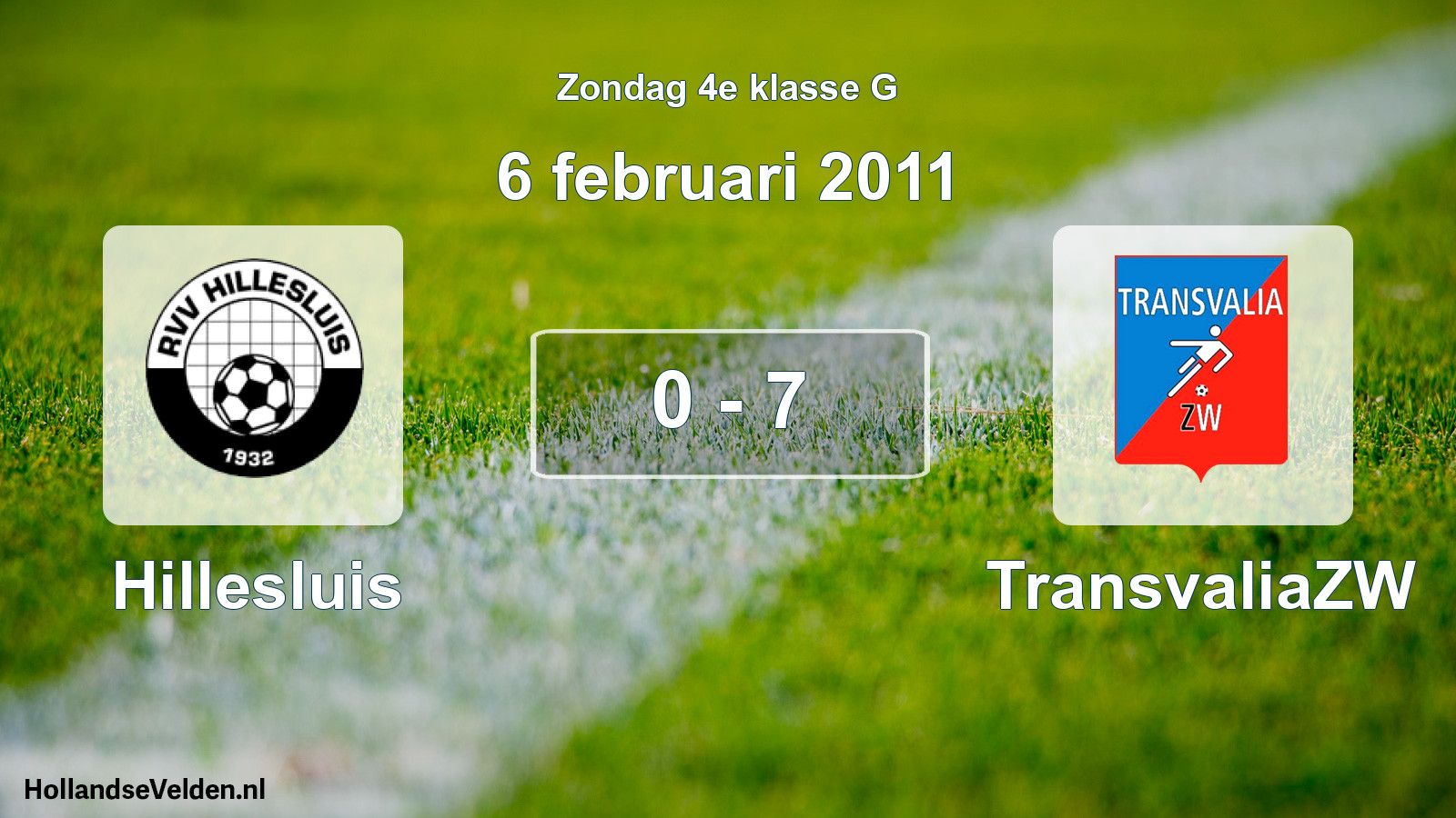 Total number of matches played: Hillesluis - TransvaliaZW 0 - 7 (6 February 2011)