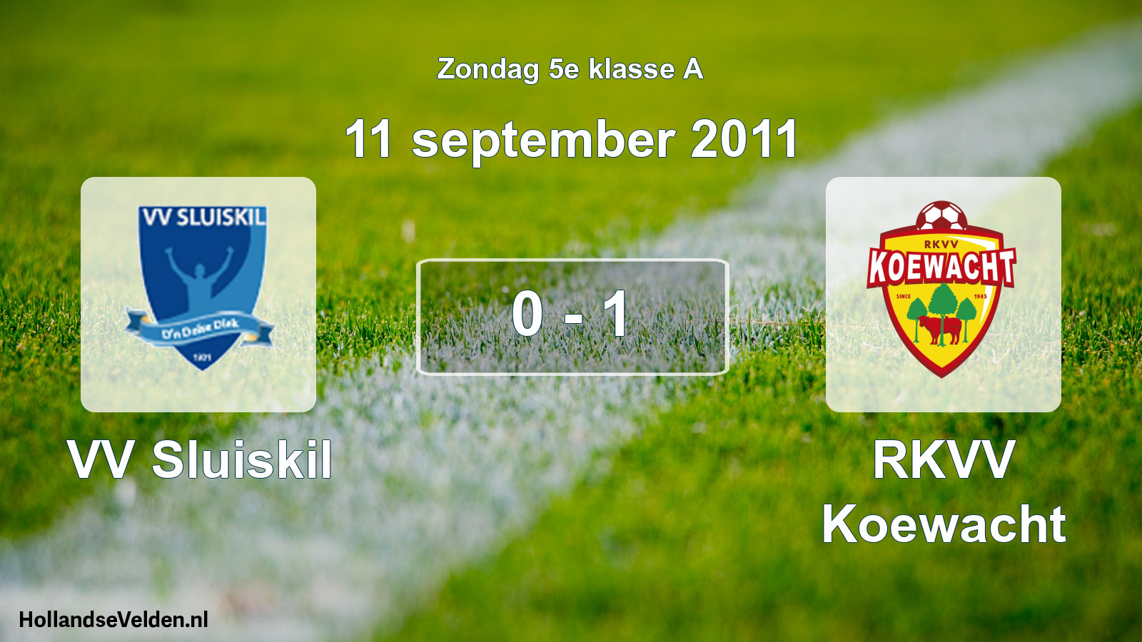 Total number of matches played: VV Sluiskil - RKVV Koewacht 0 - 1 (11 September 2011)