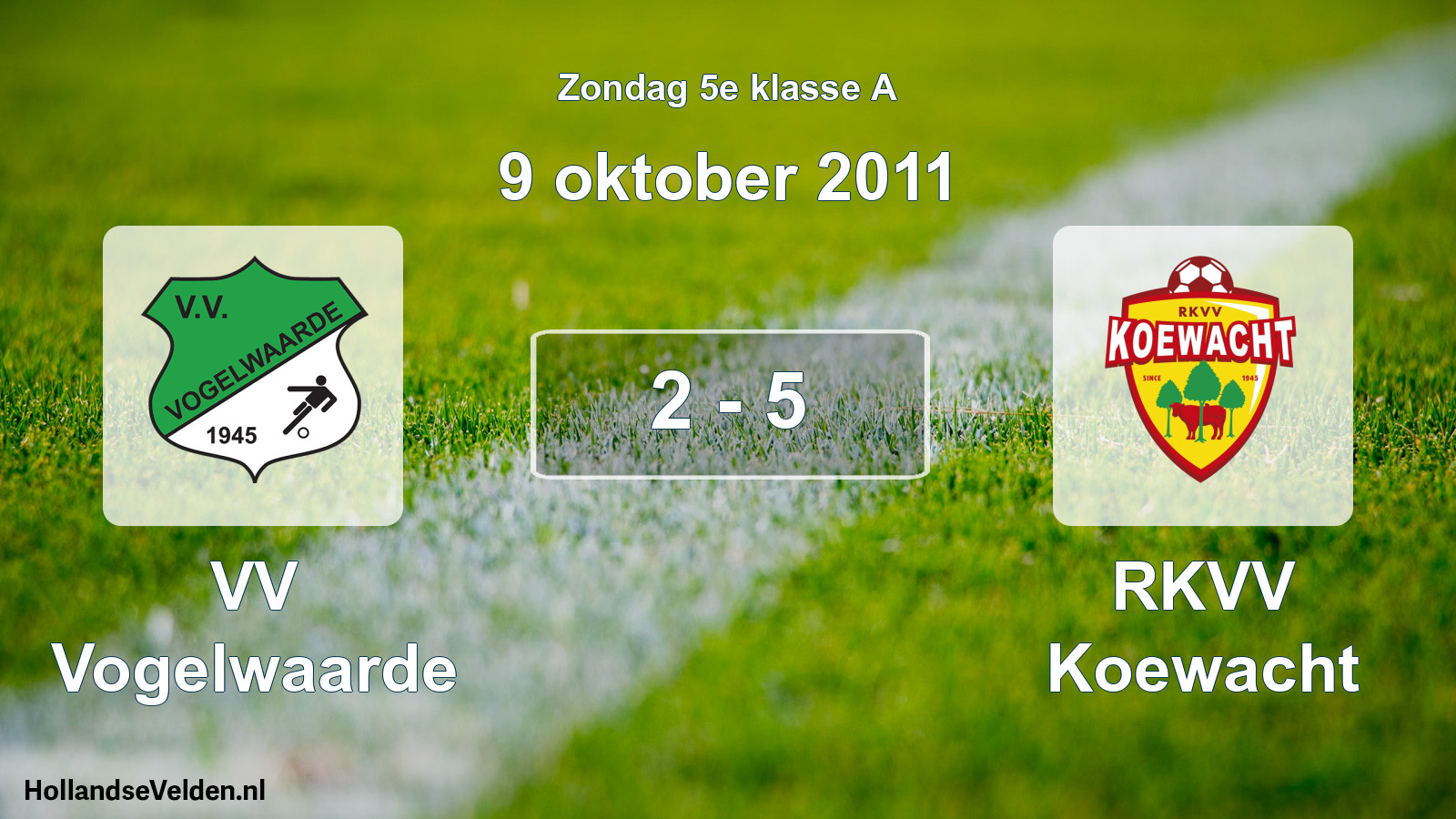 Total number of matches played: VV Vogelwaarde - RKVV Koewacht 2 - 5 (9 October 2011)