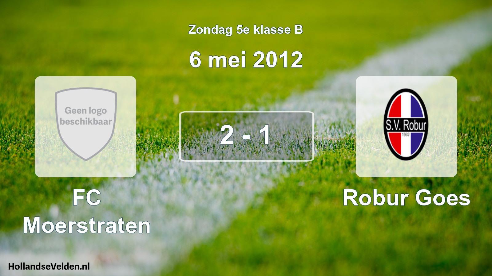Total number of matches played: FC Moerstraten - Robur Goes 2 - 1 (6 May 2012)