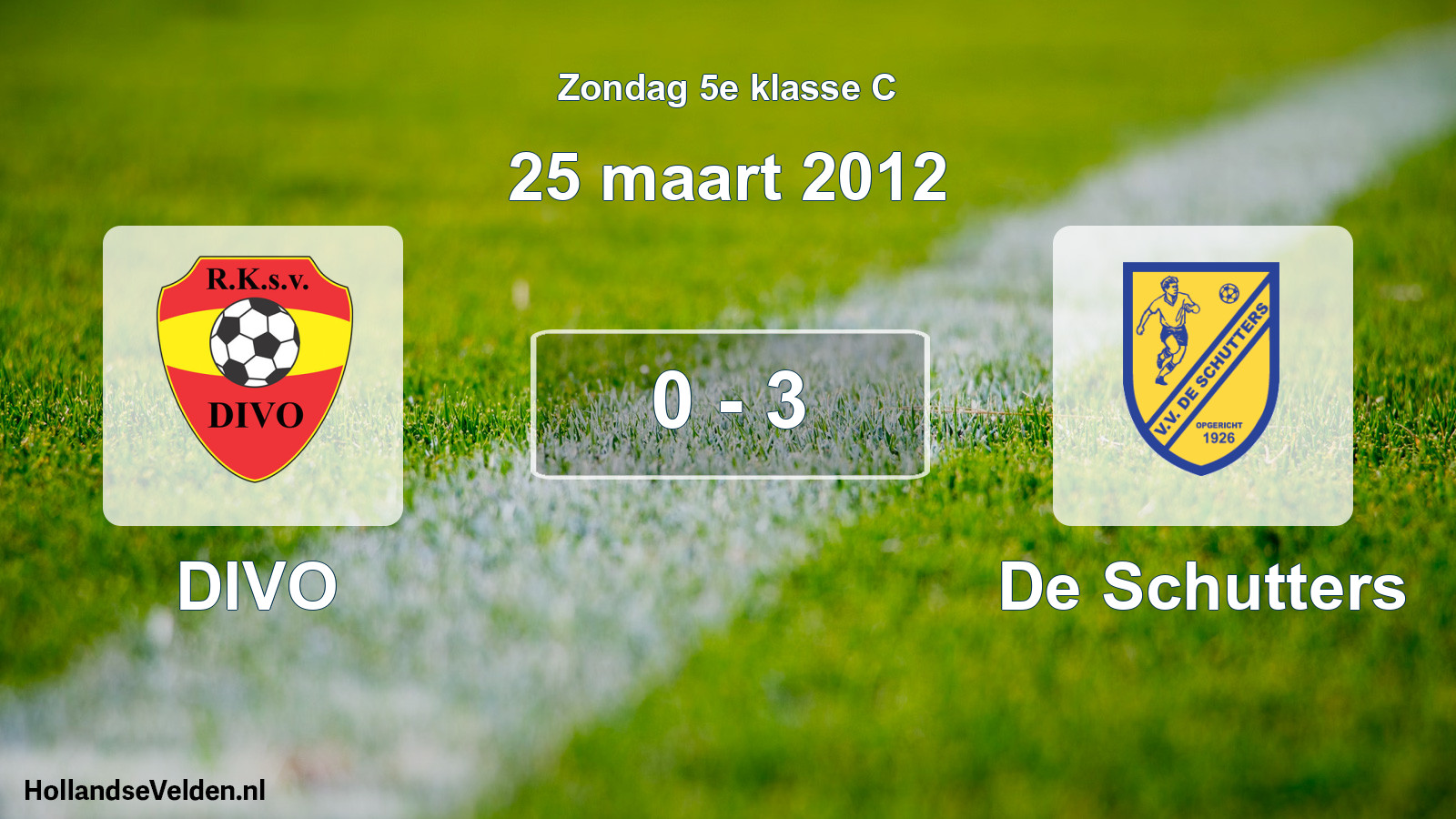 Total number of matches played: DIVO - De Schutters 0 - 3 (25 March 2012)