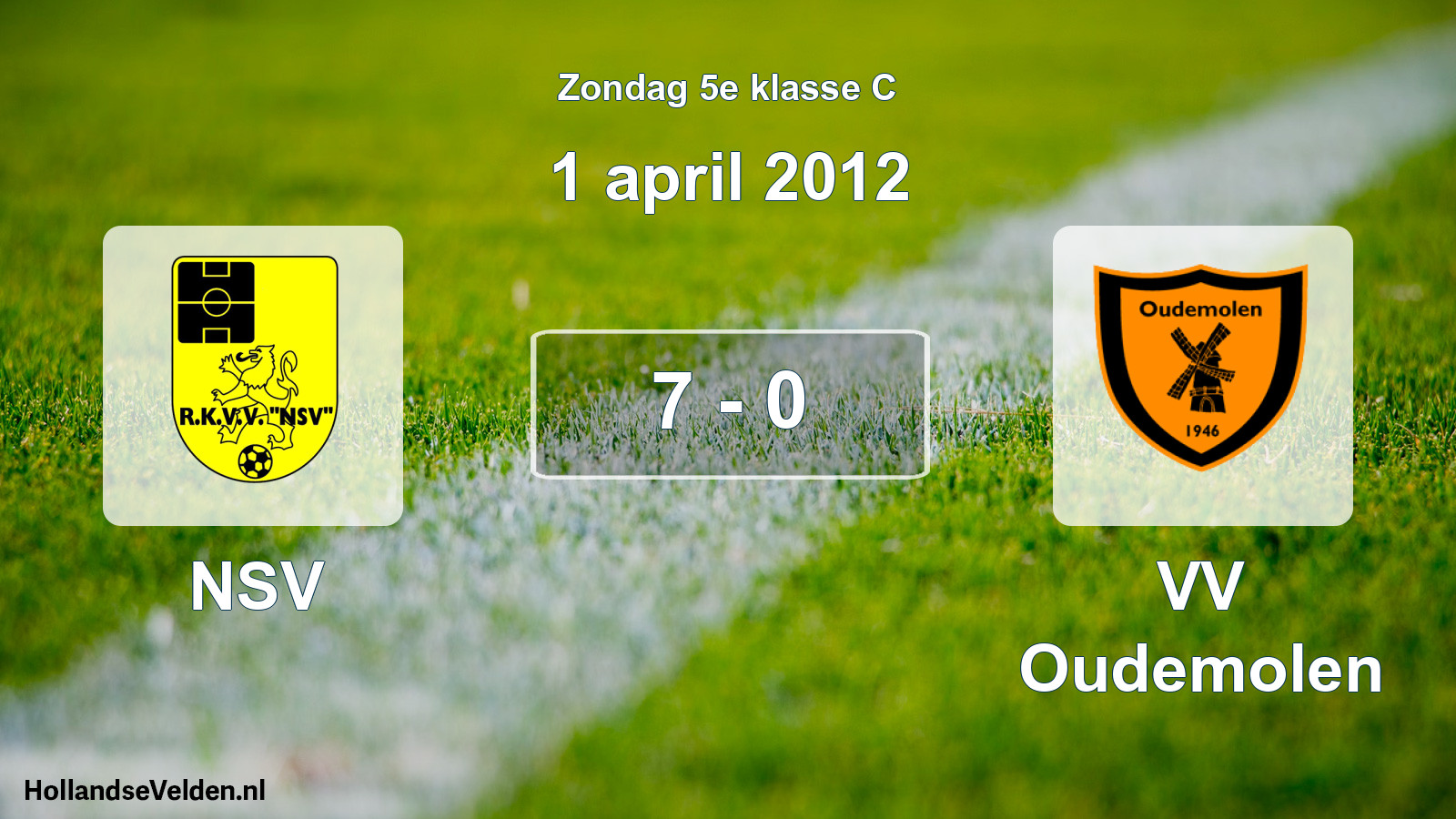 Total number of matches played: NSV - VV Oudemolen 7 - 0 (1 April 2012)