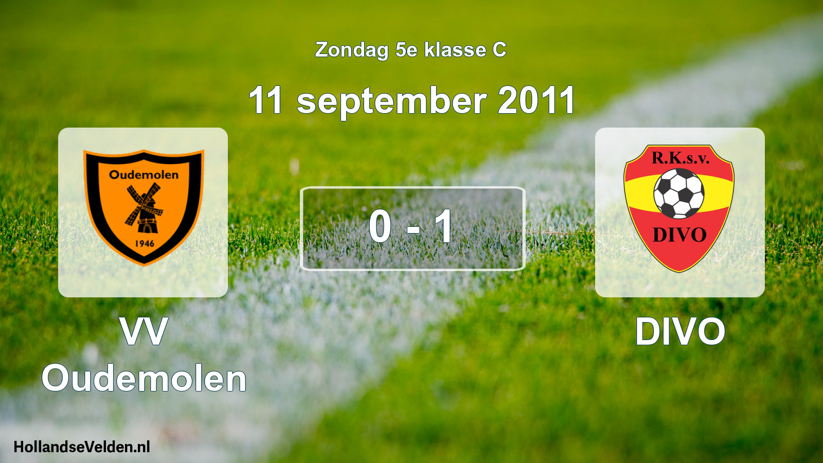Total number of matches played: VV Oudemolen - DIVO 0 - 1 (11 September 2011)