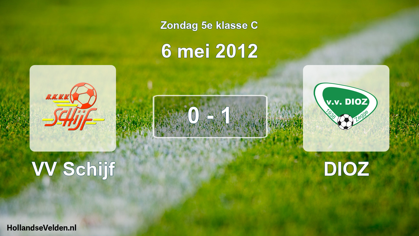 Total number of matches played: VV Schijf - DIOZ 0 - 1 (6 May 2012)