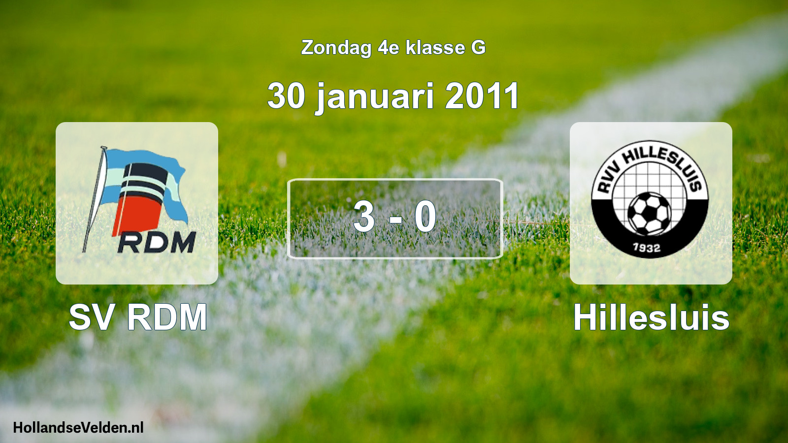 Total number of matches played: SV RDM - Hillesluis 3 - 0 (30 January 2011)