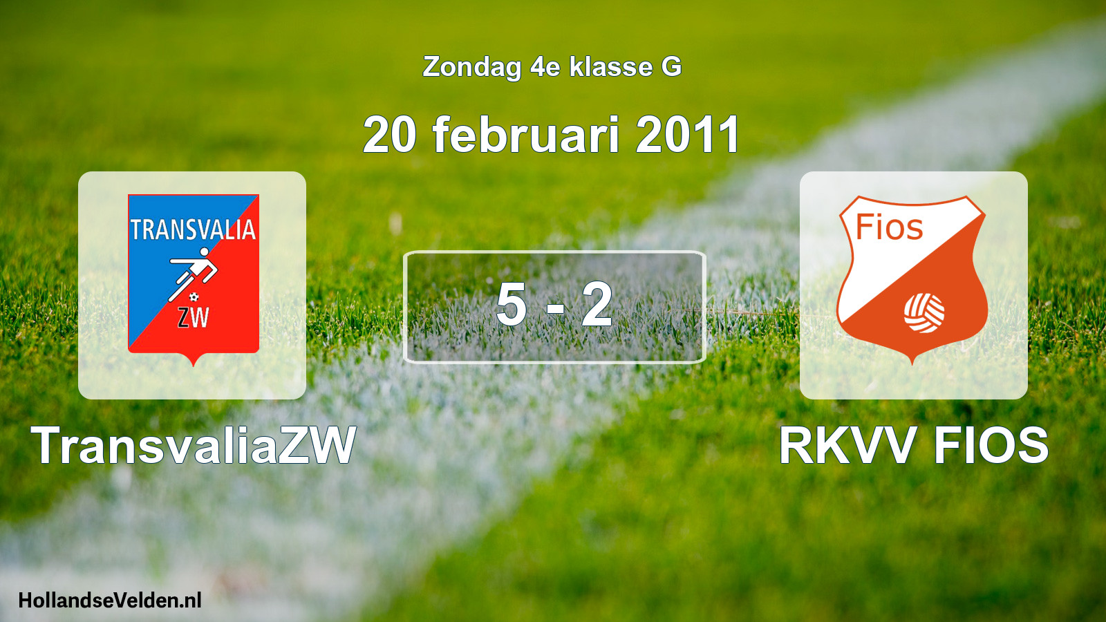 Total number of matches played: TransvaliaZW - RKVV FIOS 5 - 2 (20 February 2011)