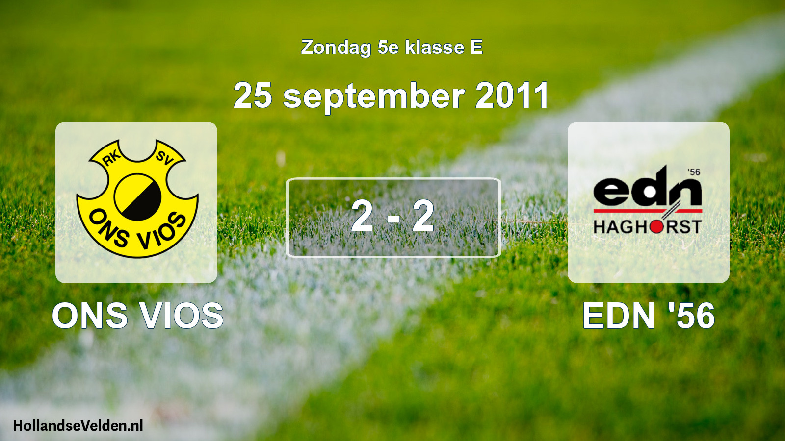 Total number of matches played: ONS VIOS - EDN '56 2 - 2 (25 September 2011)