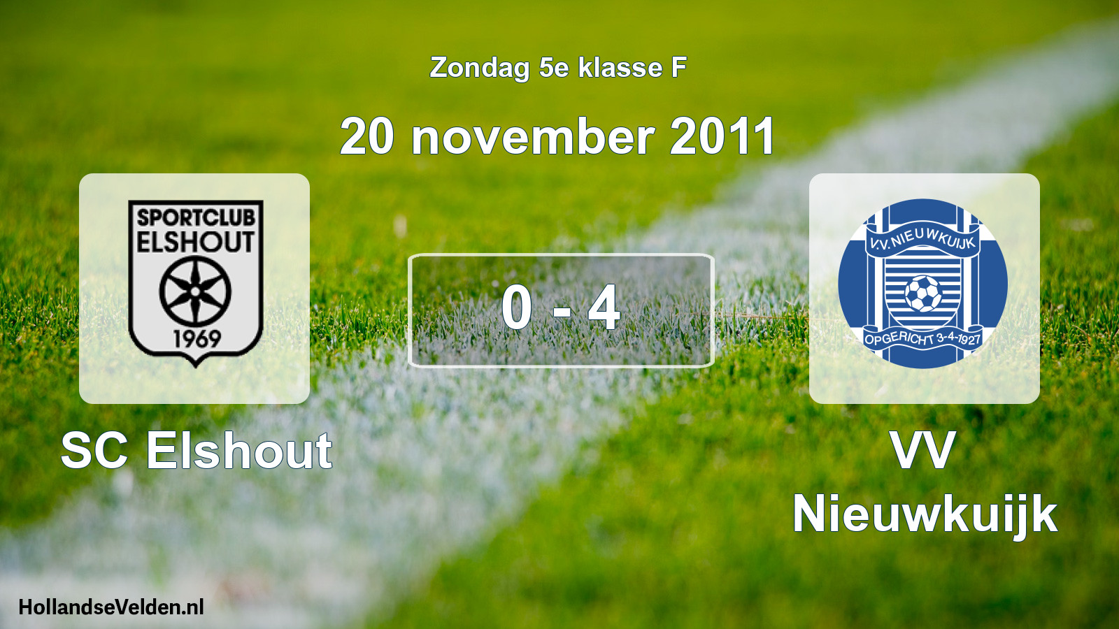 Total number of matches played: SC Elshout - VV Nieuwkuijk 0 - 4 (20 November 2011)