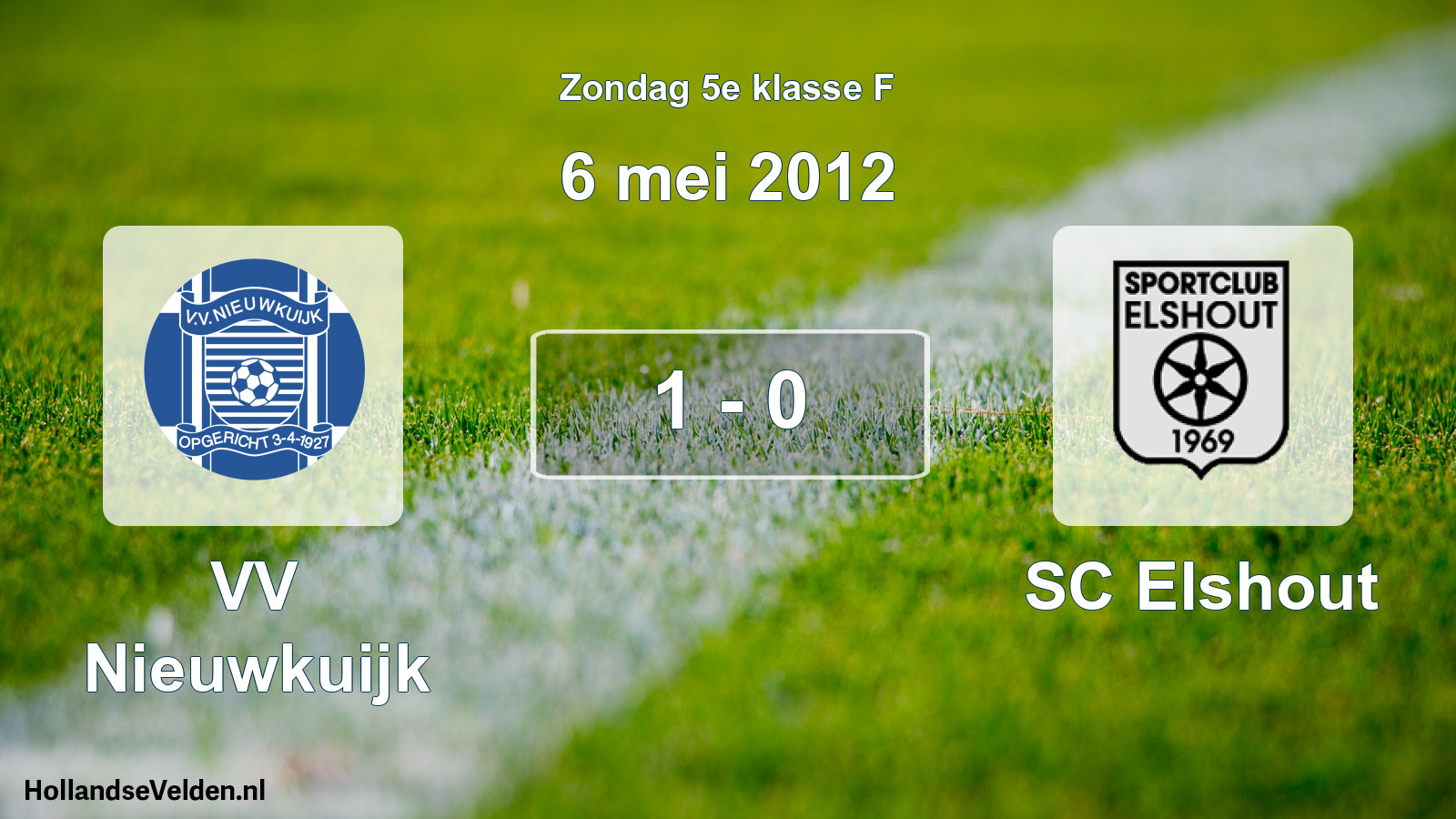 Total number of matches played: VV Nieuwkuijk - SC Elshout 1 - 0 (6 May 2012)