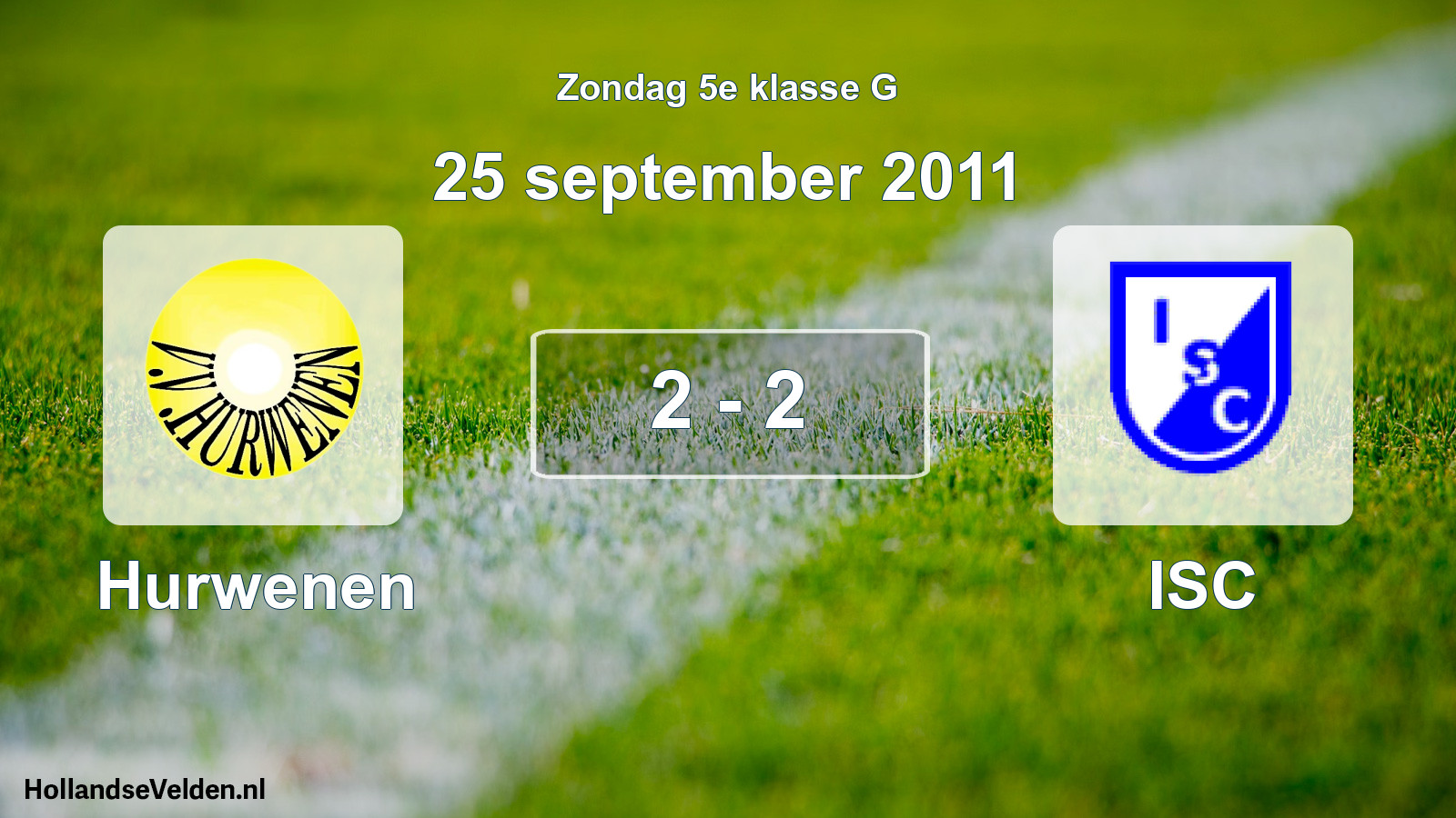 Total number of matches played: Hurwenen - ISC 2 - 2 (25 September 2011)