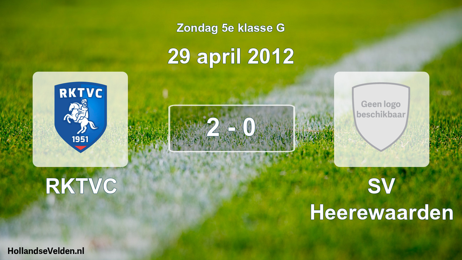 Total number of matches played: RKTVC - SV Heerewaarden 2 - 0 (29 April 2012)